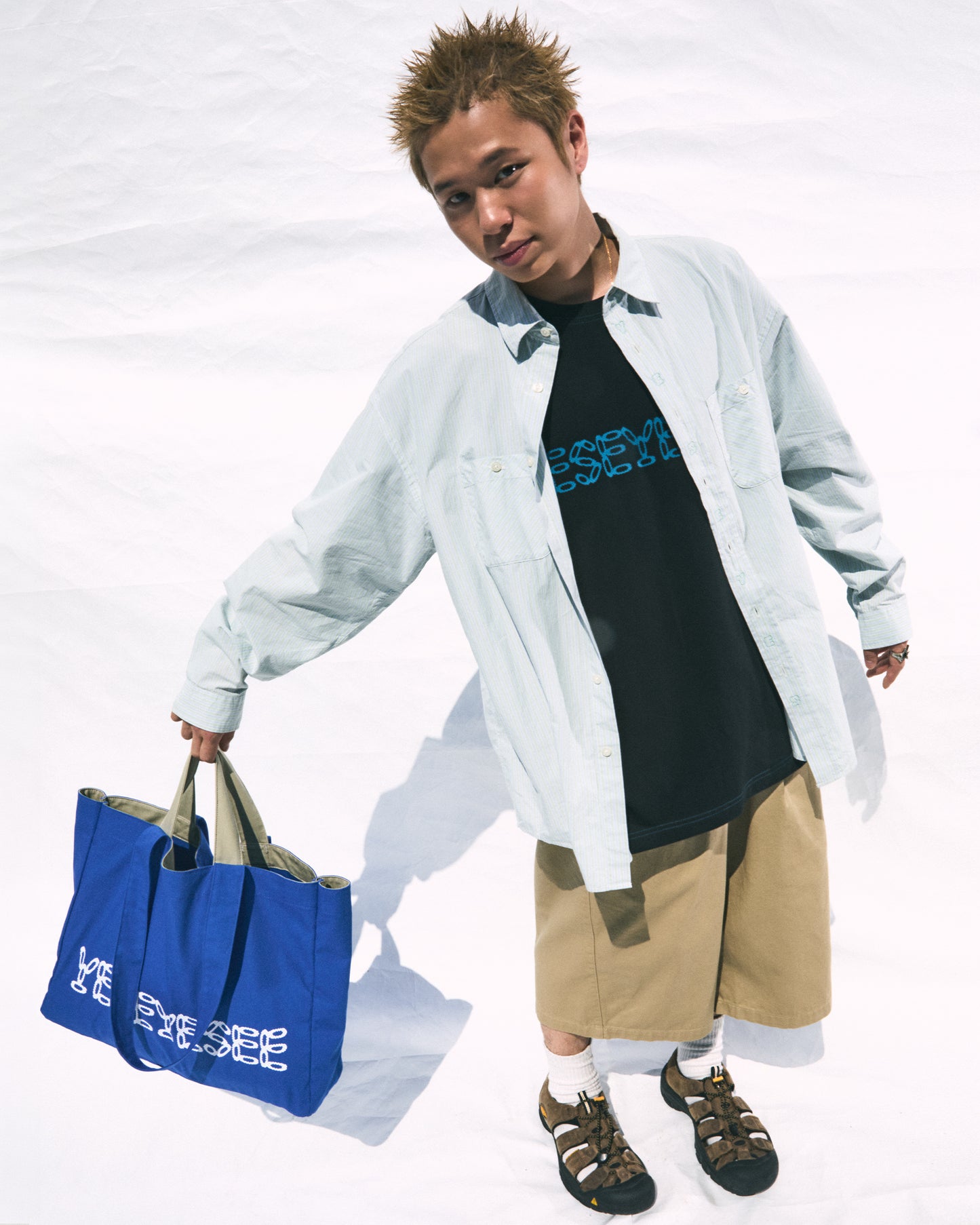 Contrast Stitch Chain Logo Tee