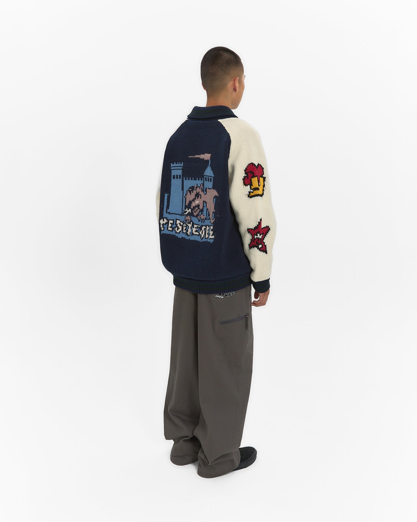 Raglan Knit Varsity Jacket