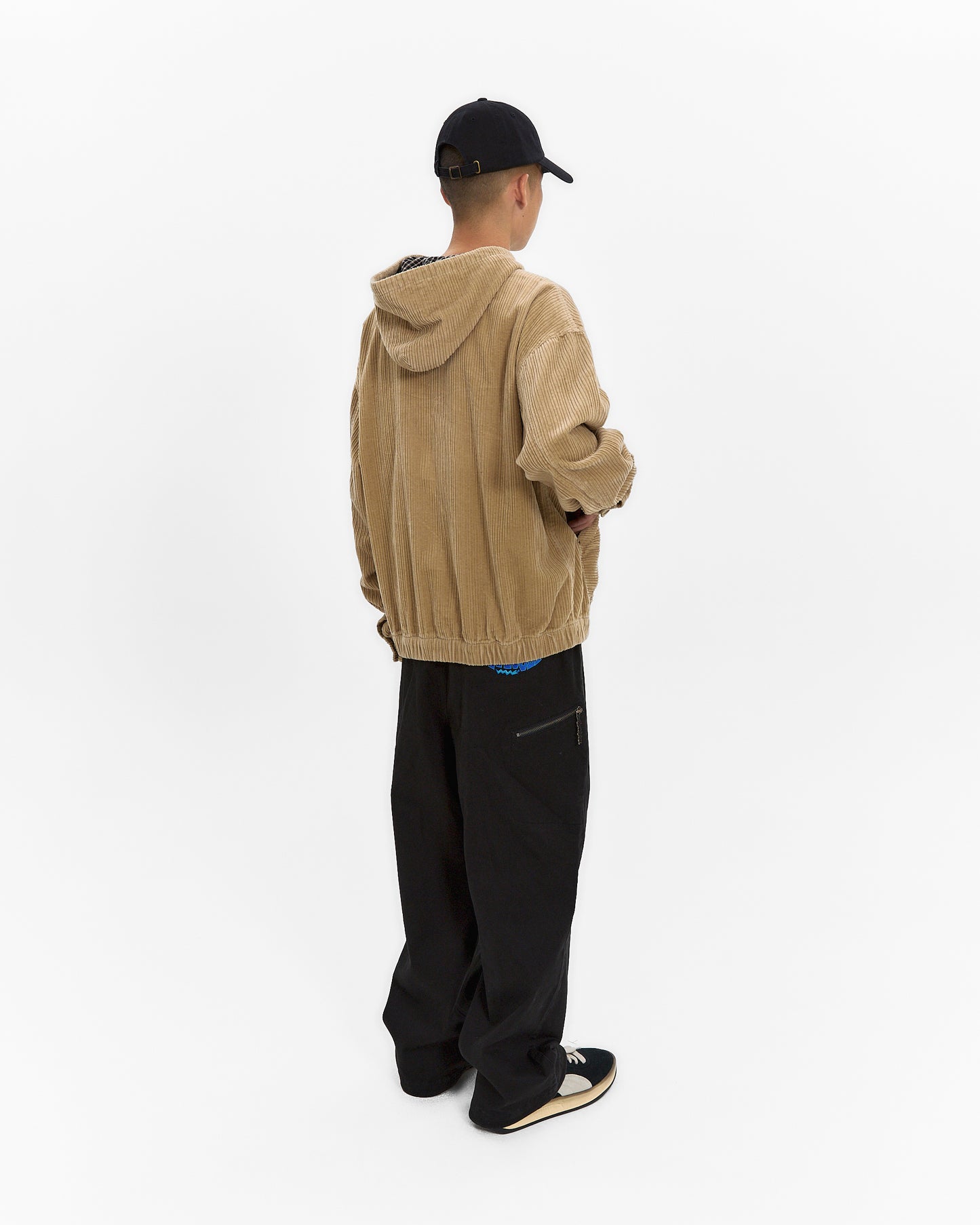 Corduroy Hooded Zip Jacket