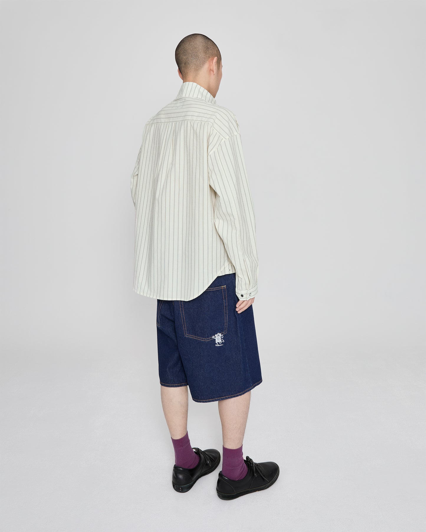 Hi Neck Two Way Zip Up Shirt