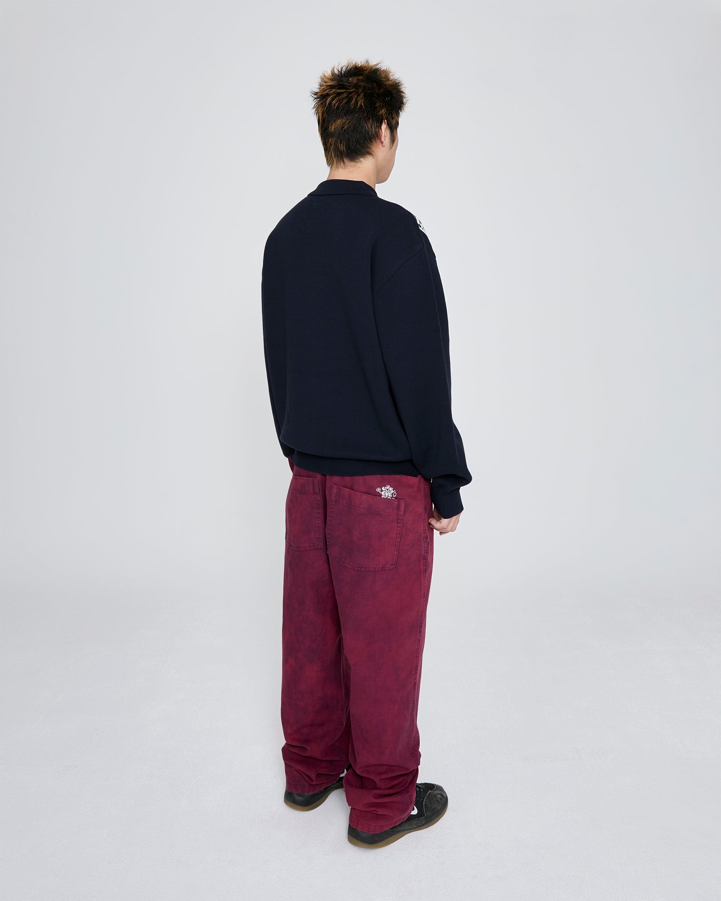 Knit Zip Up Polo Cardigan