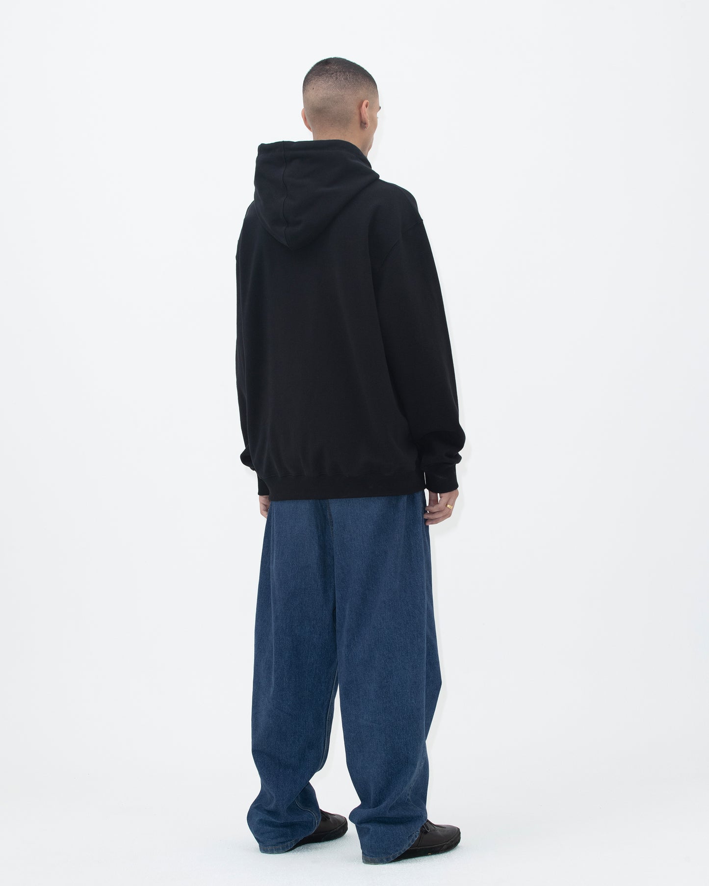 Two Tucked Hairy Denim Pants