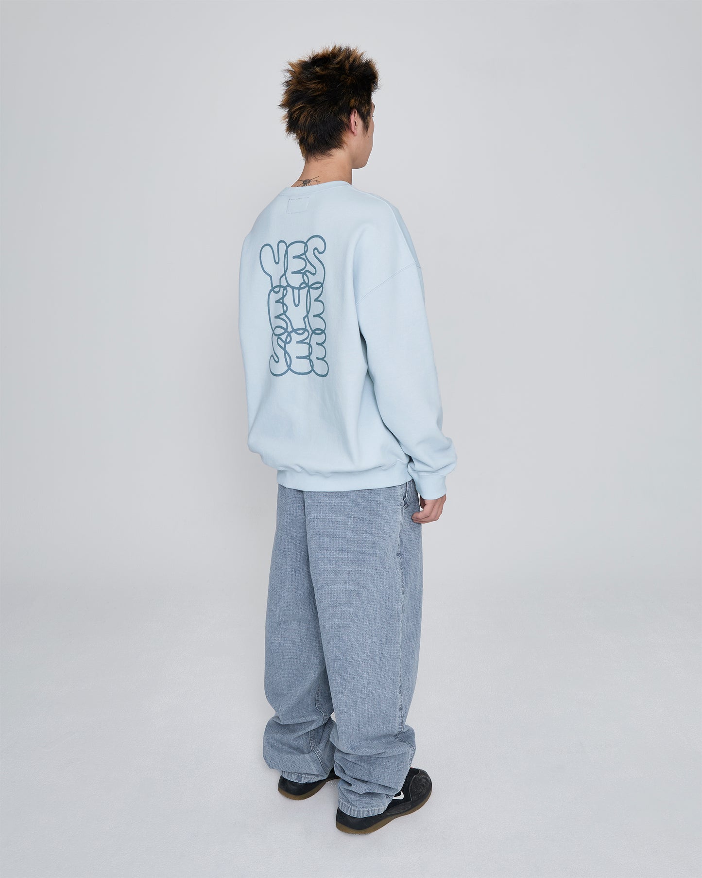 Two Tucked Ripstop Denim Pants