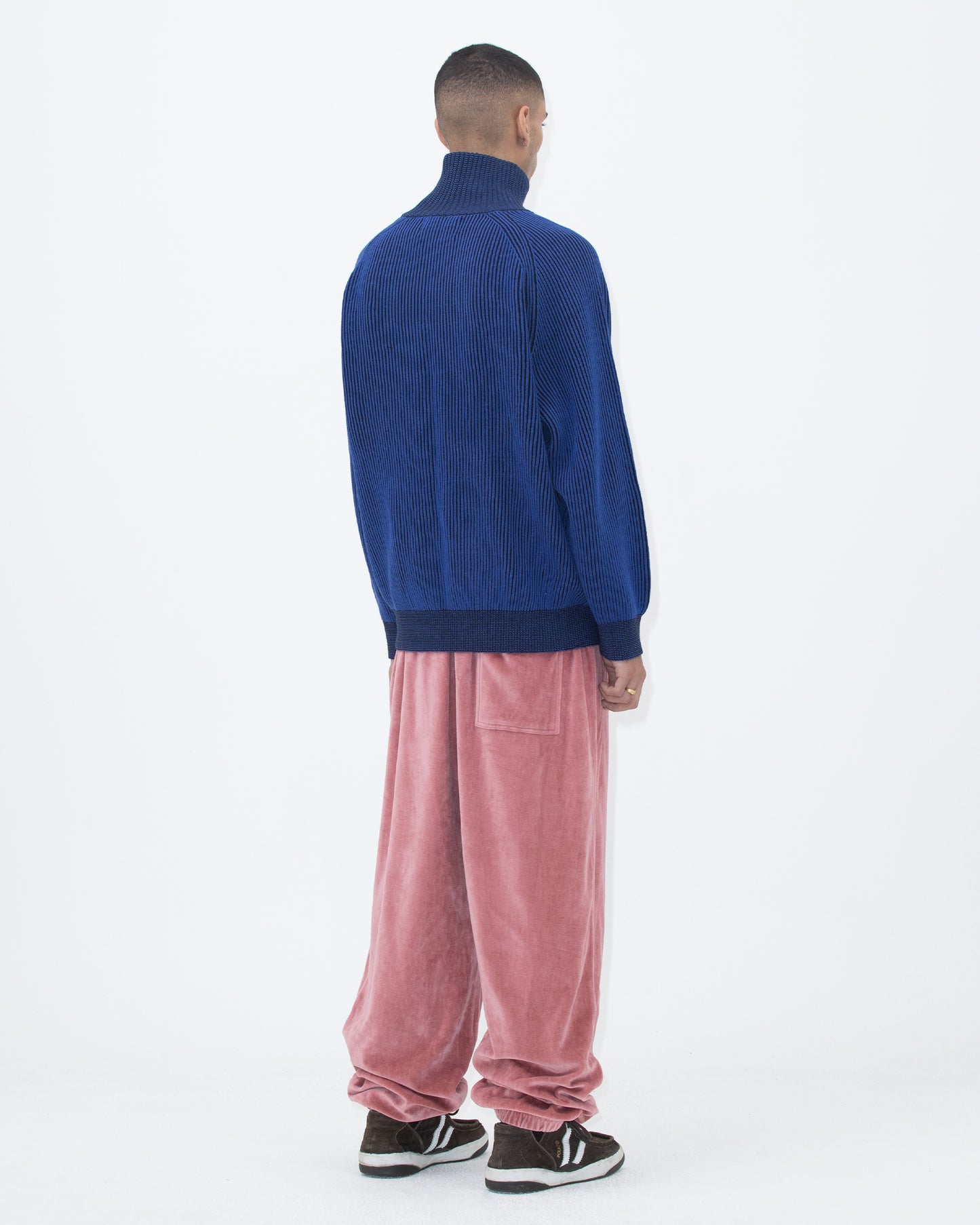 Rib Knit Half Zip up