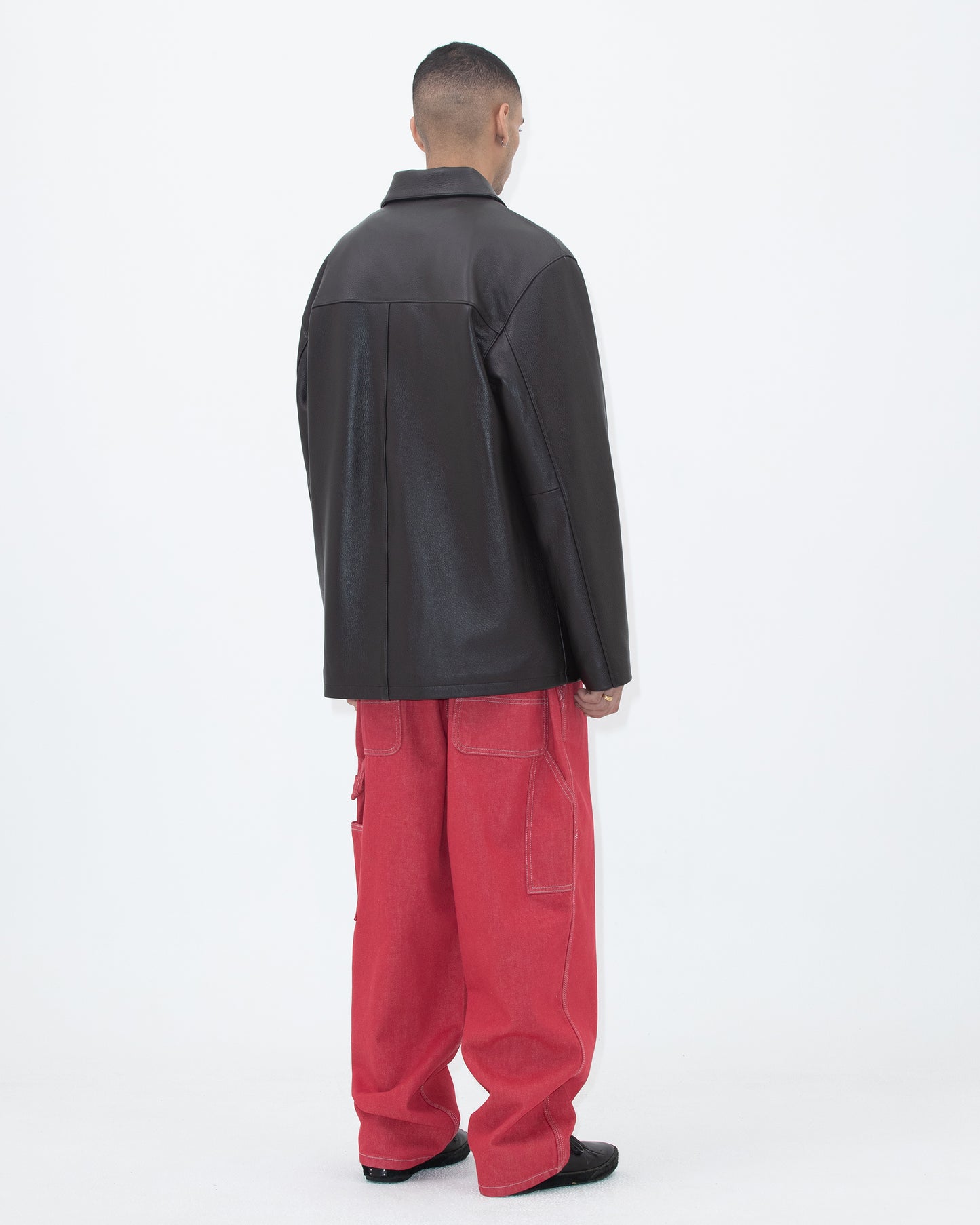Glossy Leather Car Coat