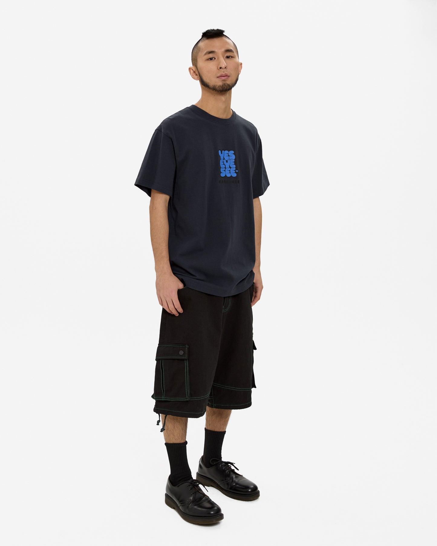Contrast Stitch Cargo Shorts