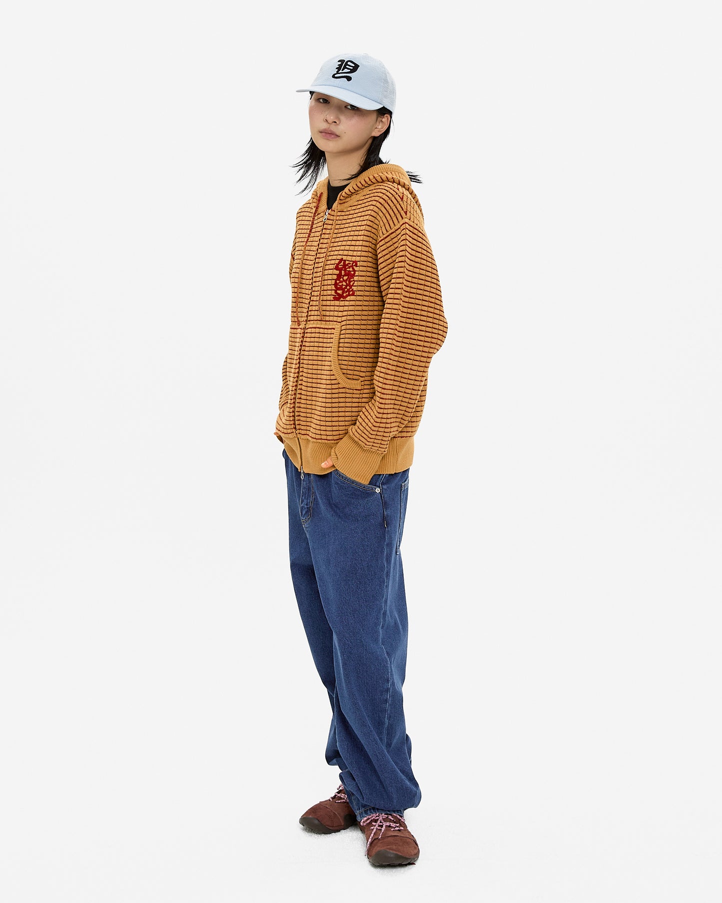 Flower Rivet Denim Pants