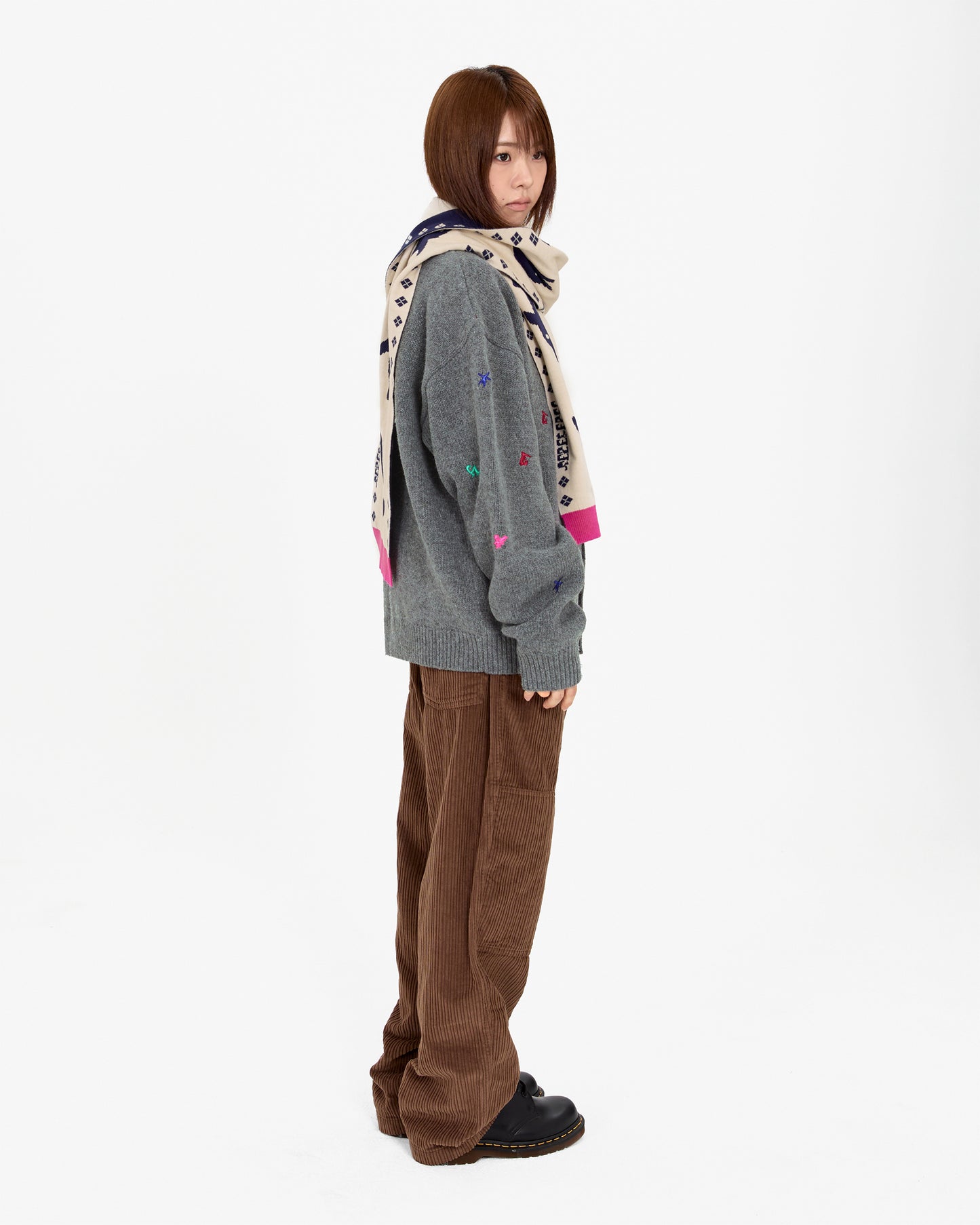 Multi Embroidery Knit Cardigan