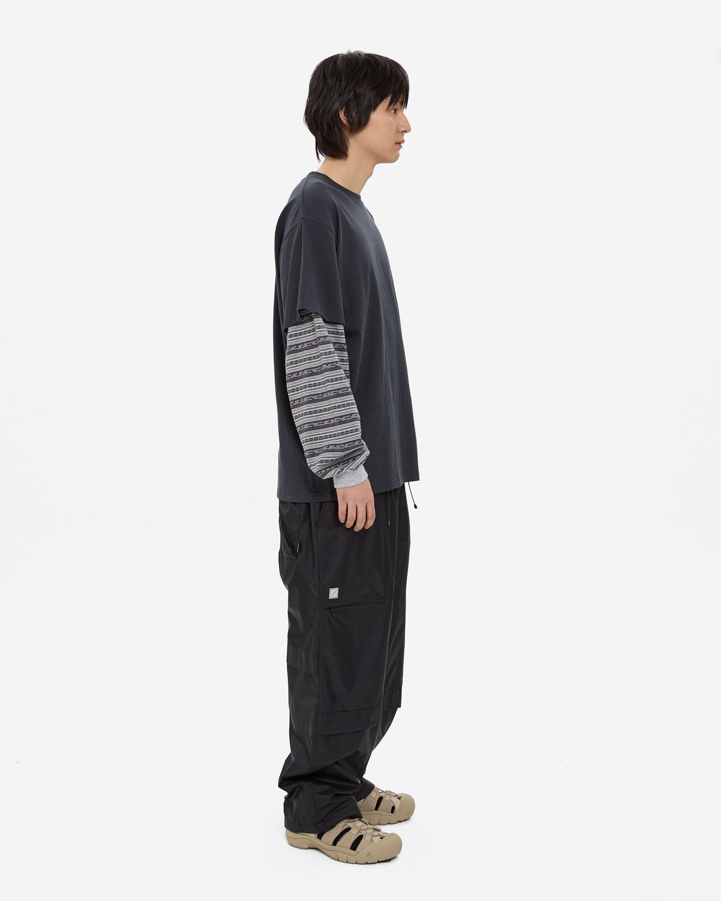Y.E.S Jacquard Stripe Layerd L/S