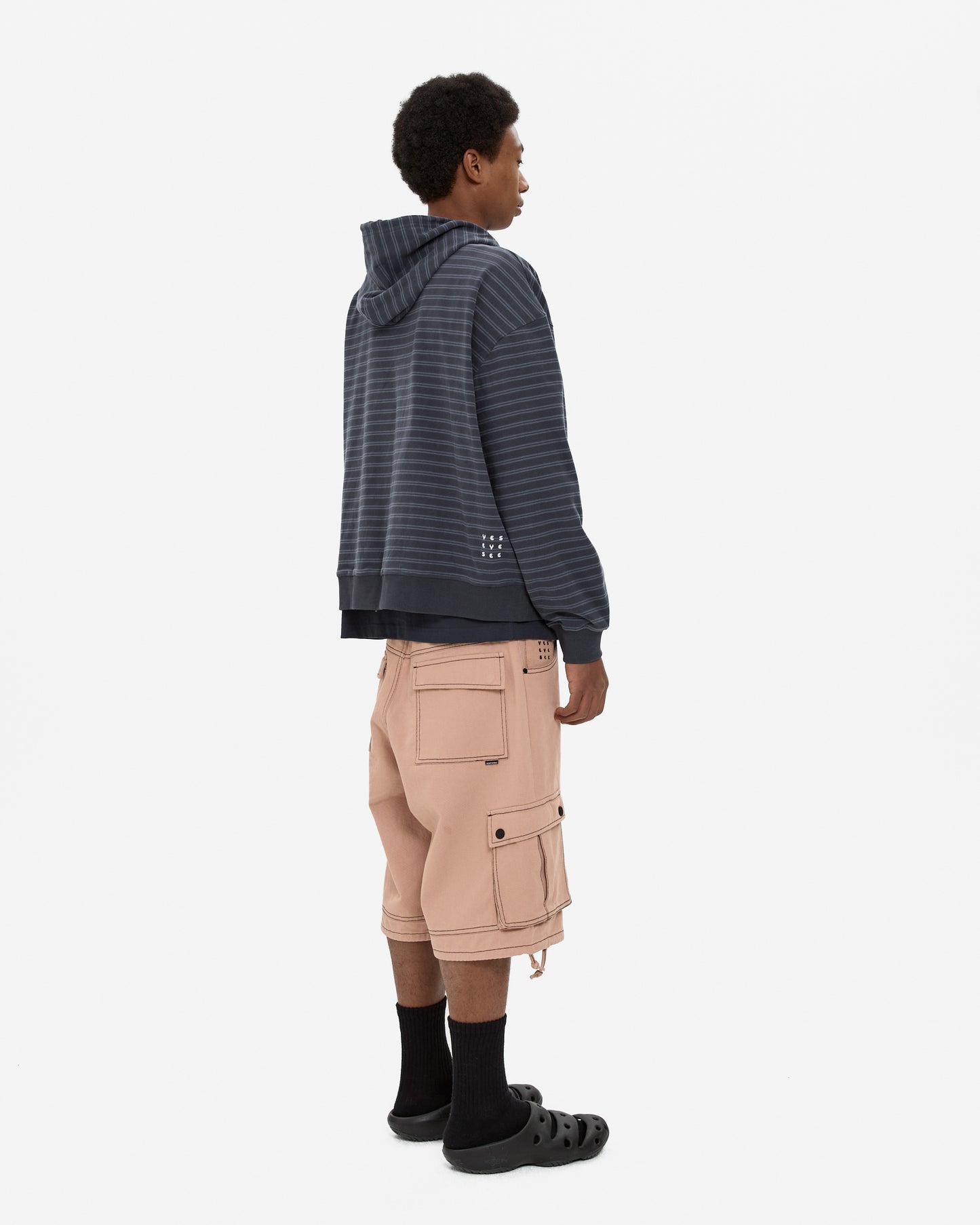Y.E.S Stripe Single Zip-up Hoodie