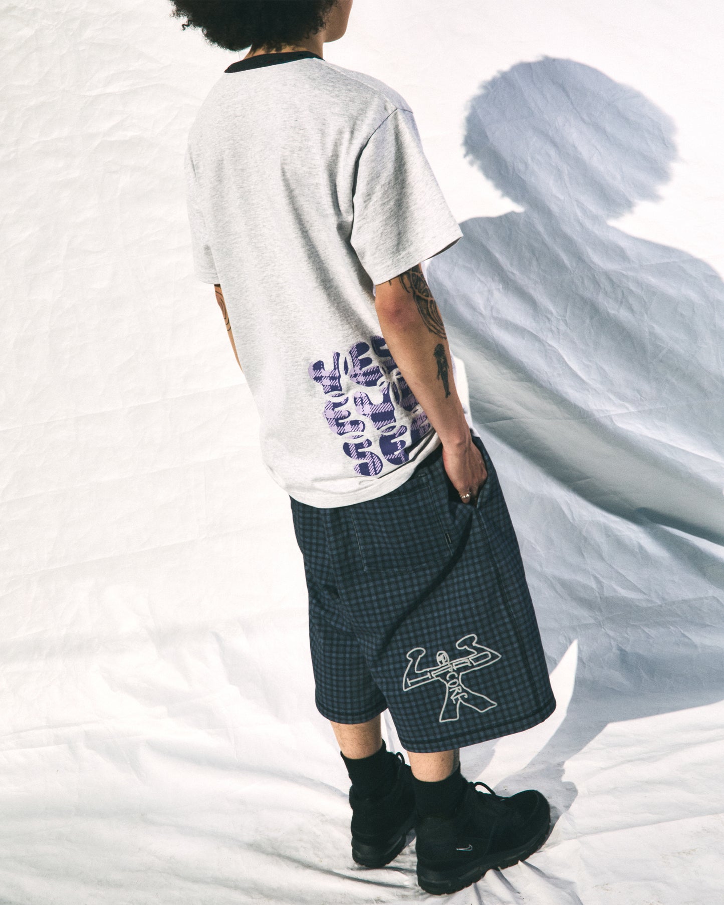 Plaid C-Logo Tee