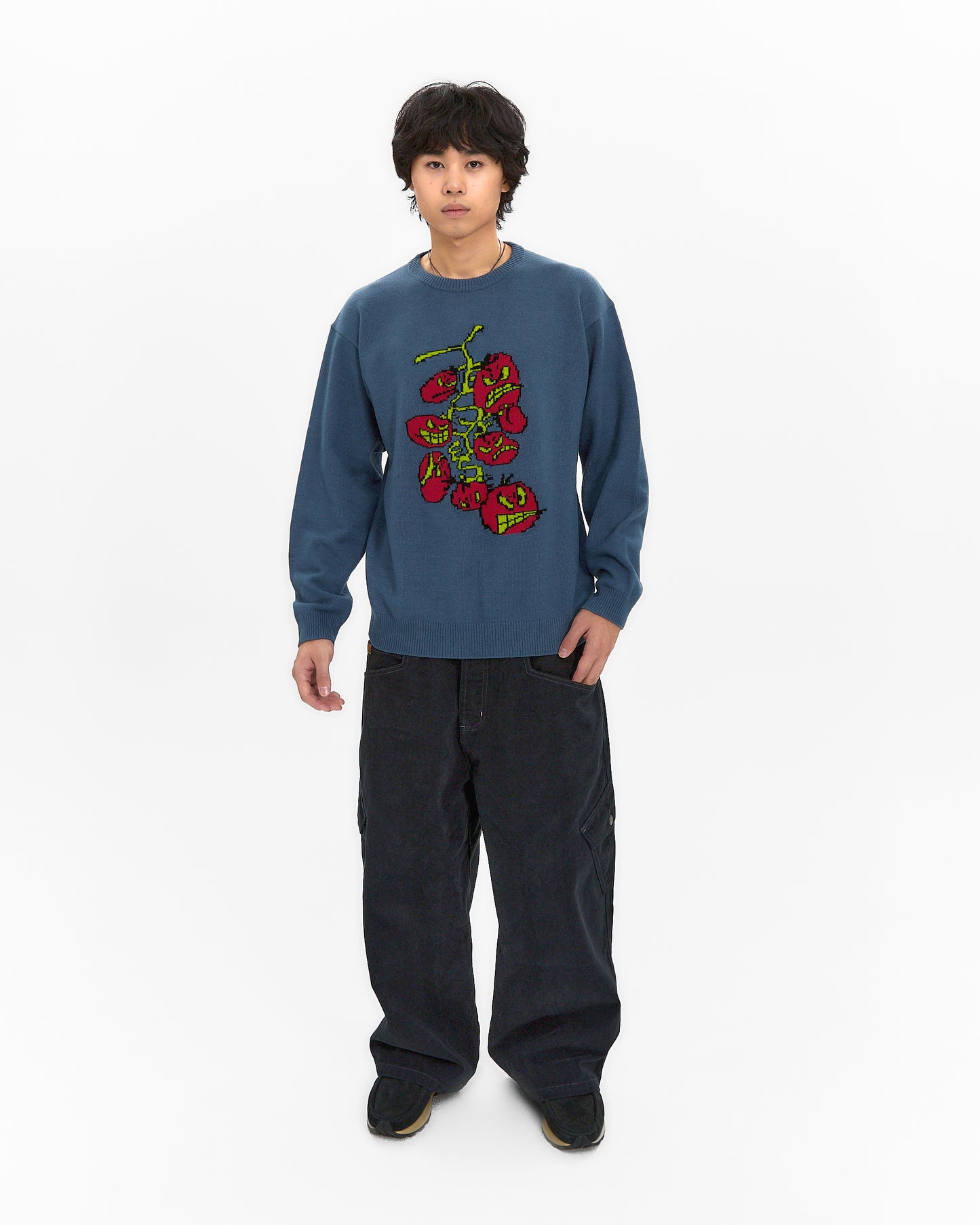 Cherry Tomatoes Graphic Knit Pullover