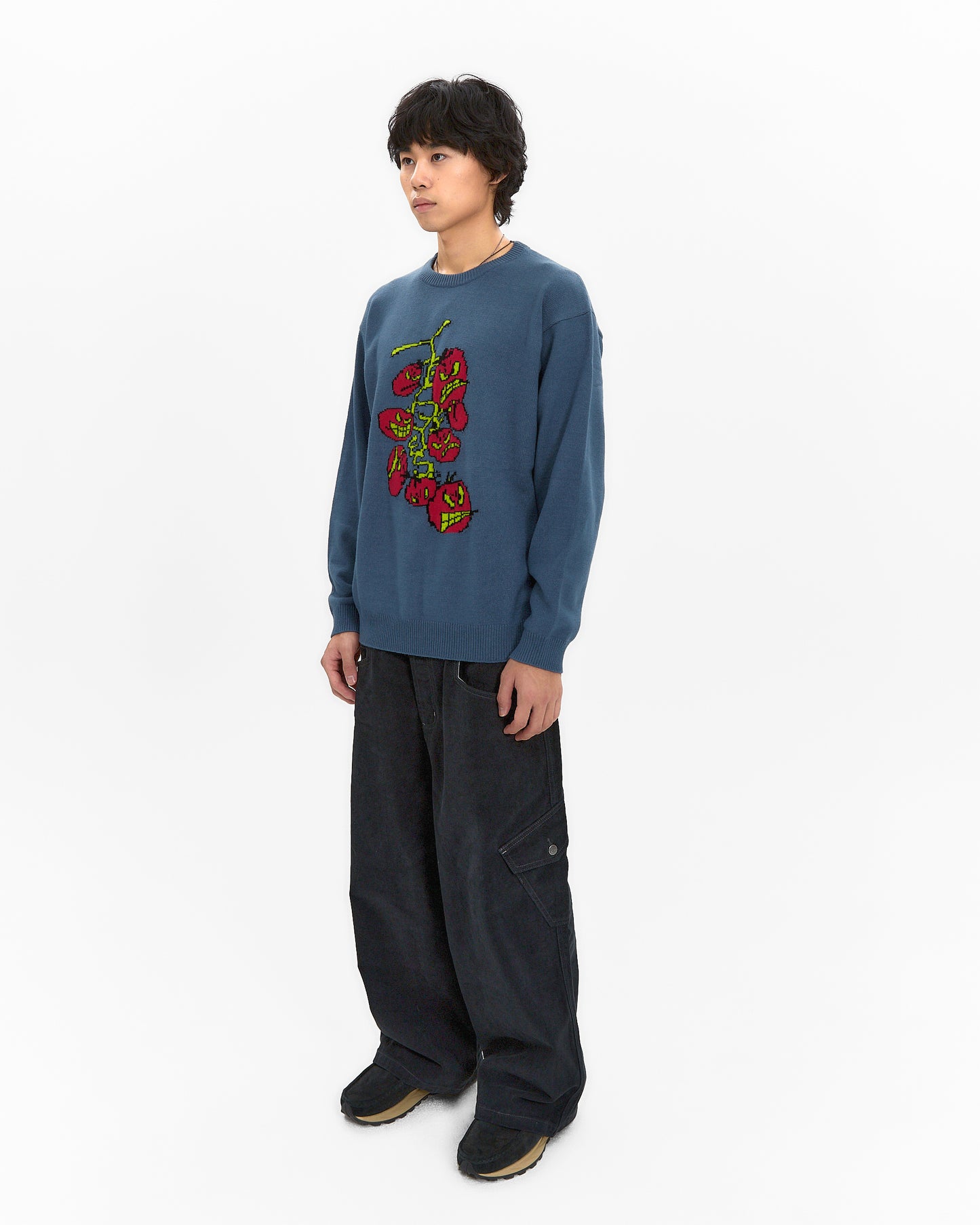 Cherry Tomatoes Graphic Knit Pullover