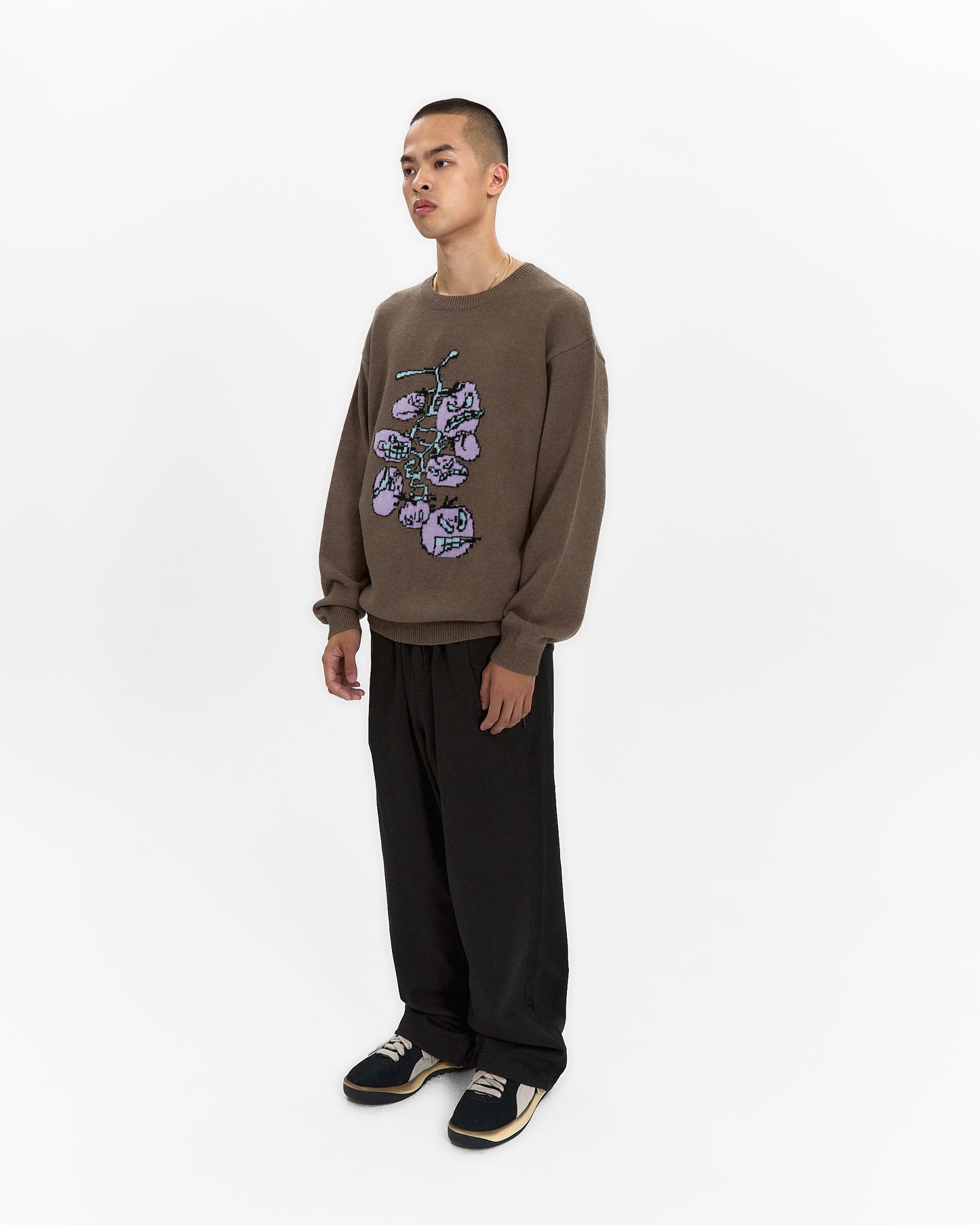 Cherry Tomatoes Graphic Knit Pullover
