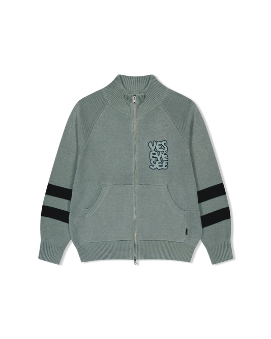 Front Pocket knit Zip-up