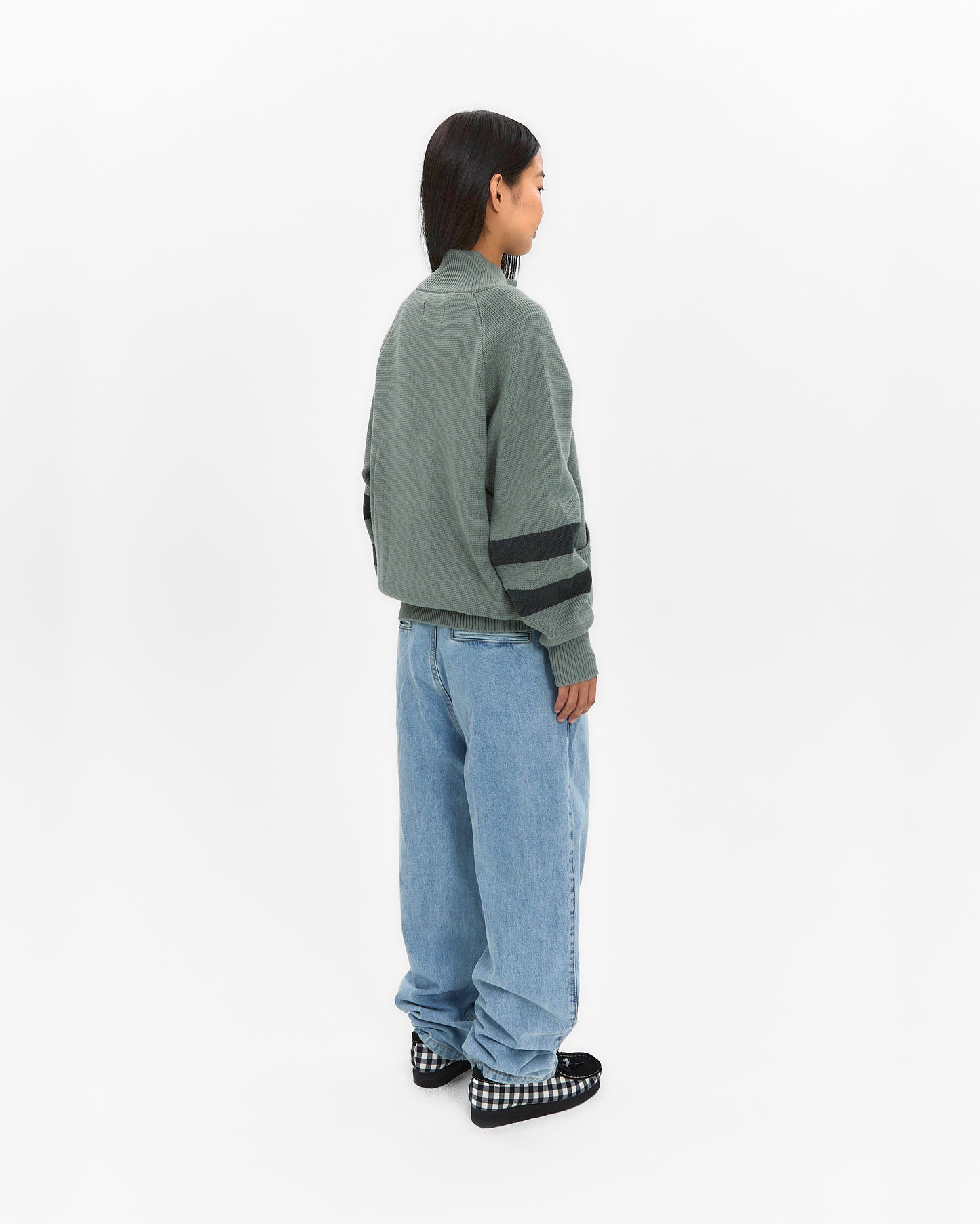 Front Pocket knit Zip-up