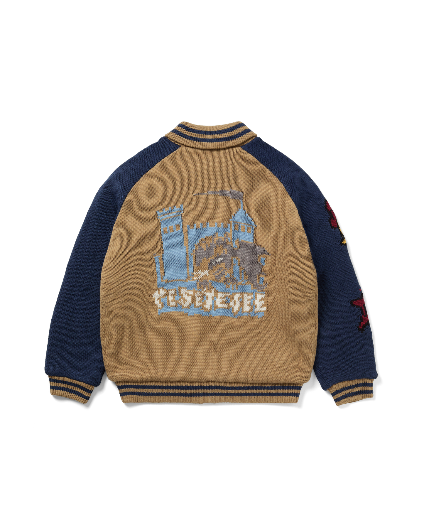 Raglan Knit Varsity Jacket