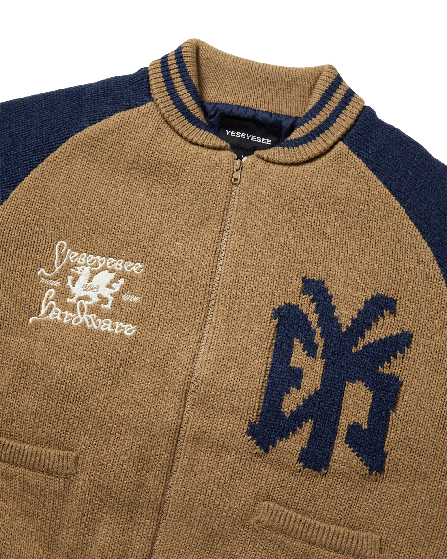 Raglan Knit Varsity Jacket