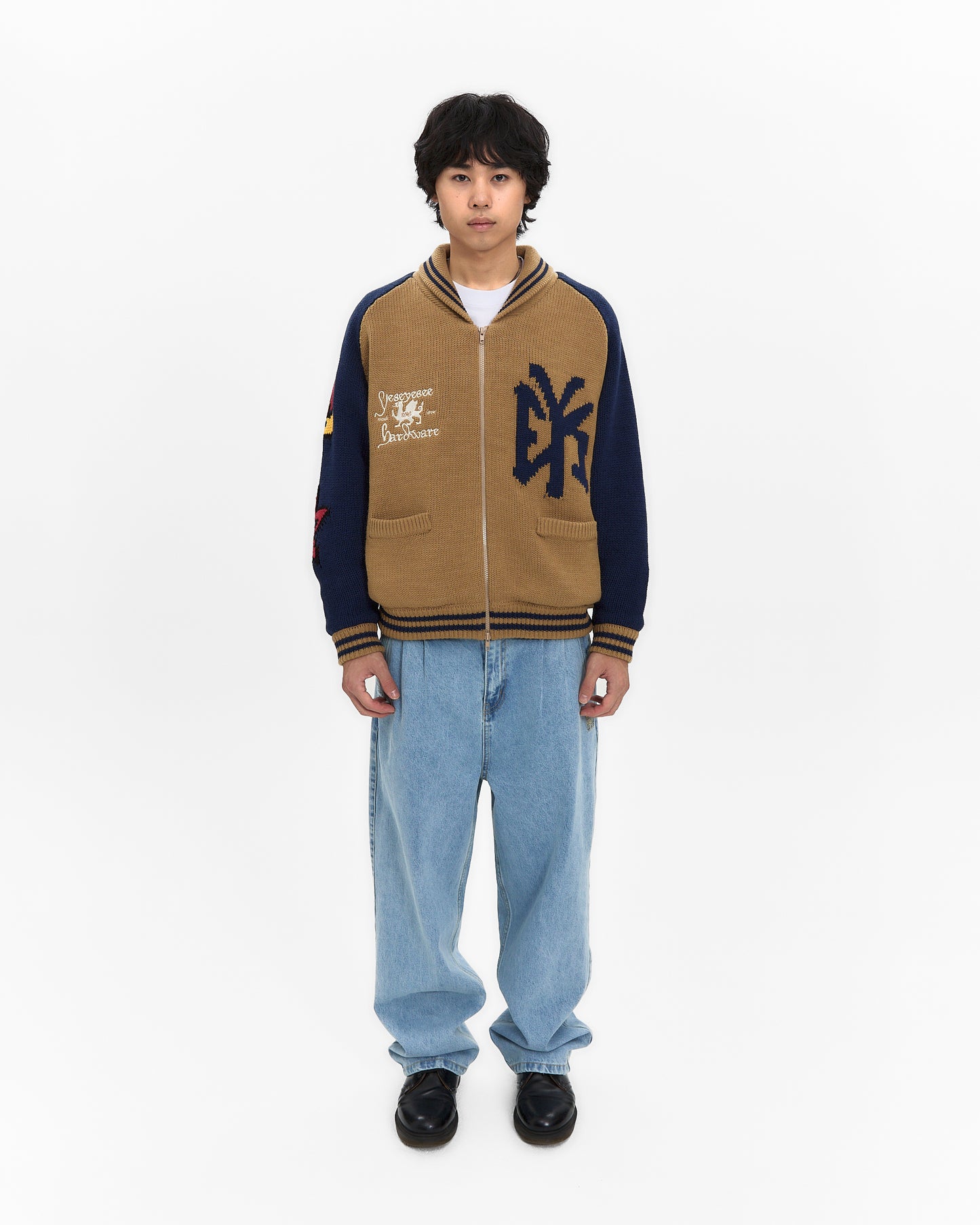 Raglan Knit Varsity Jacket