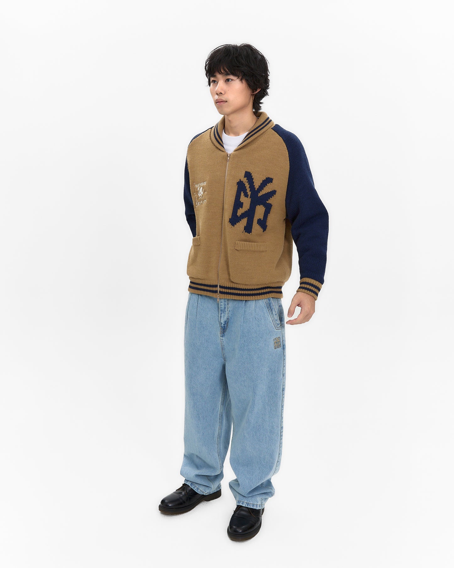 Raglan Knit Varsity Jacket