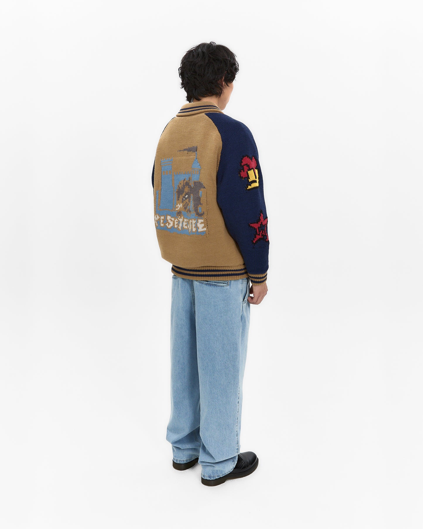 Raglan Knit Varsity Jacket