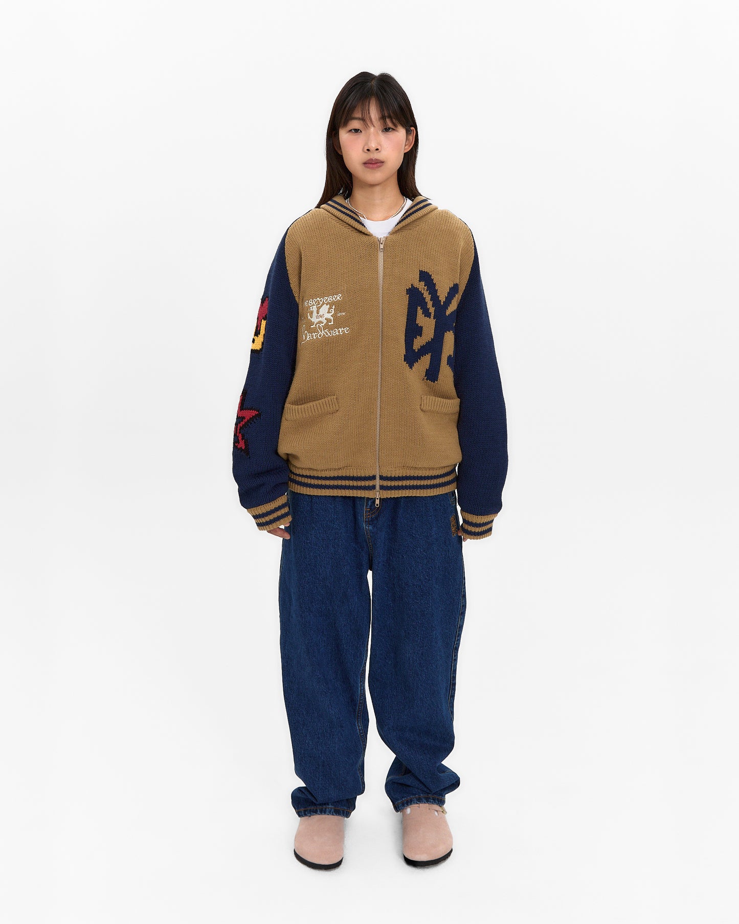 Raglan Knit Varsity Jacket