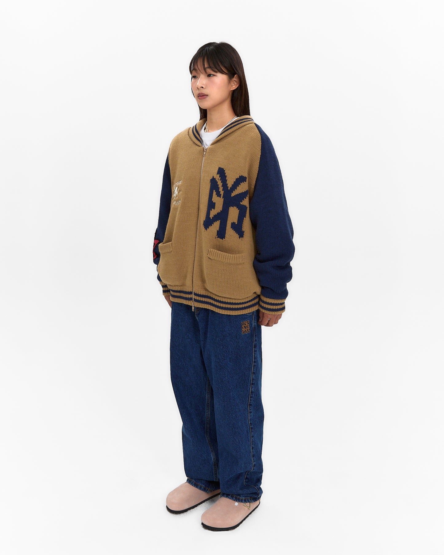Raglan Knit Varsity Jacket
