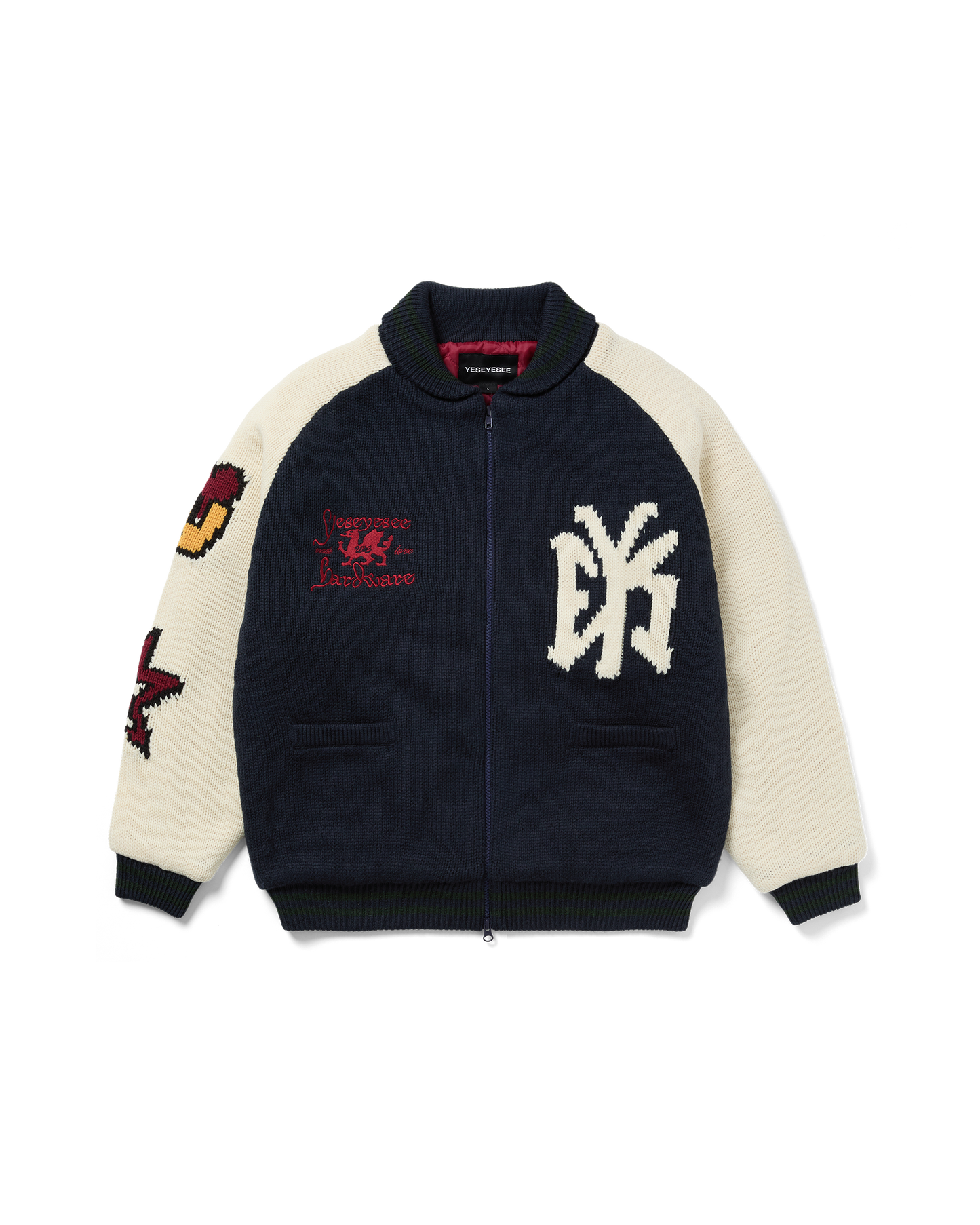 Raglan Knit Varsity Jacket