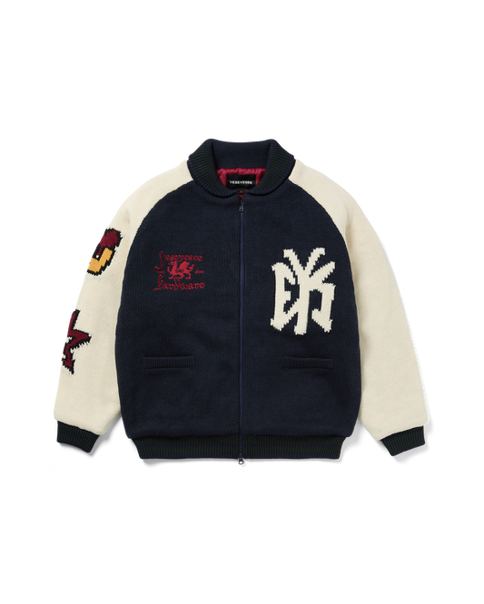 Raglan Knit Varsity Jacket