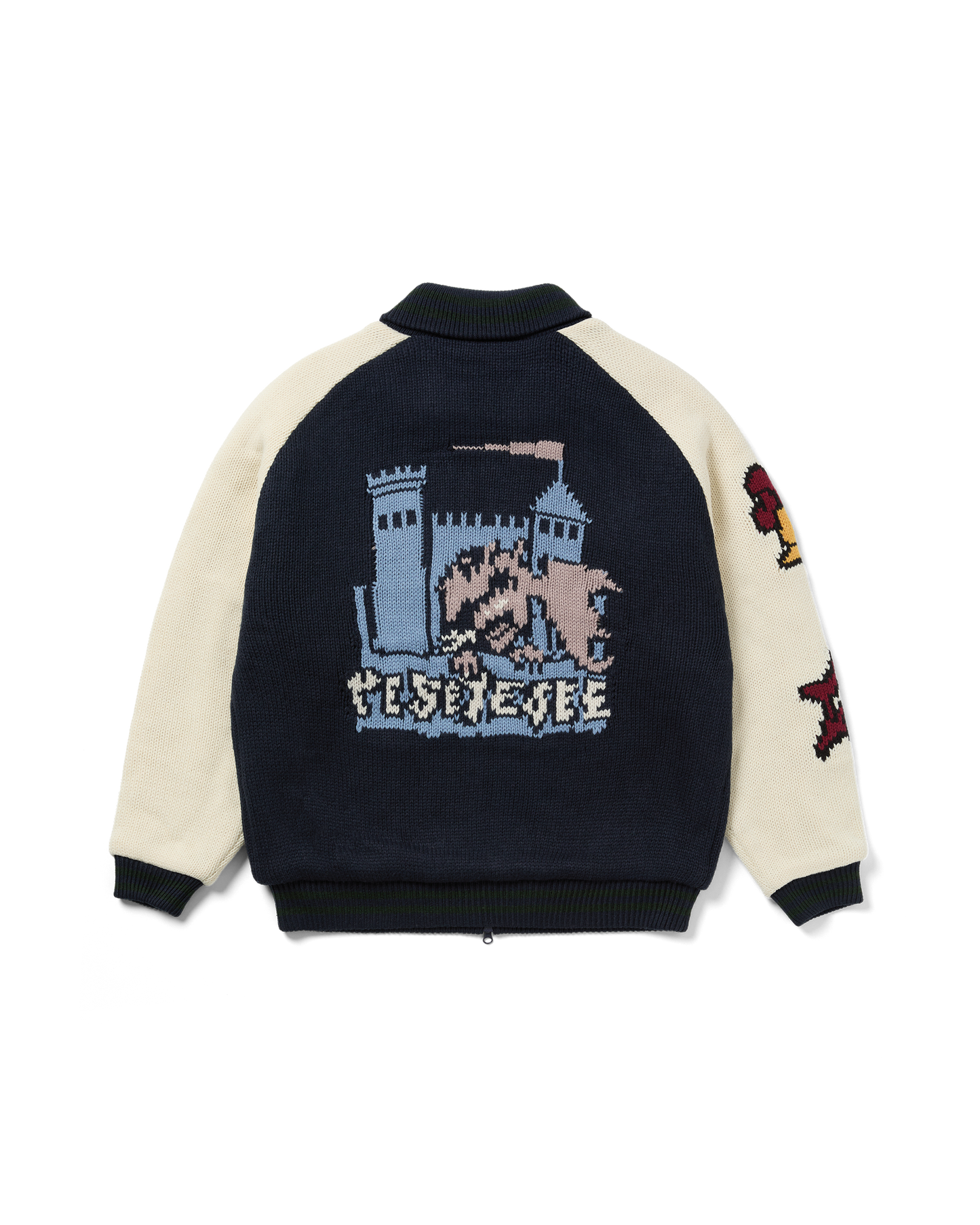 Raglan Knit Varsity Jacket