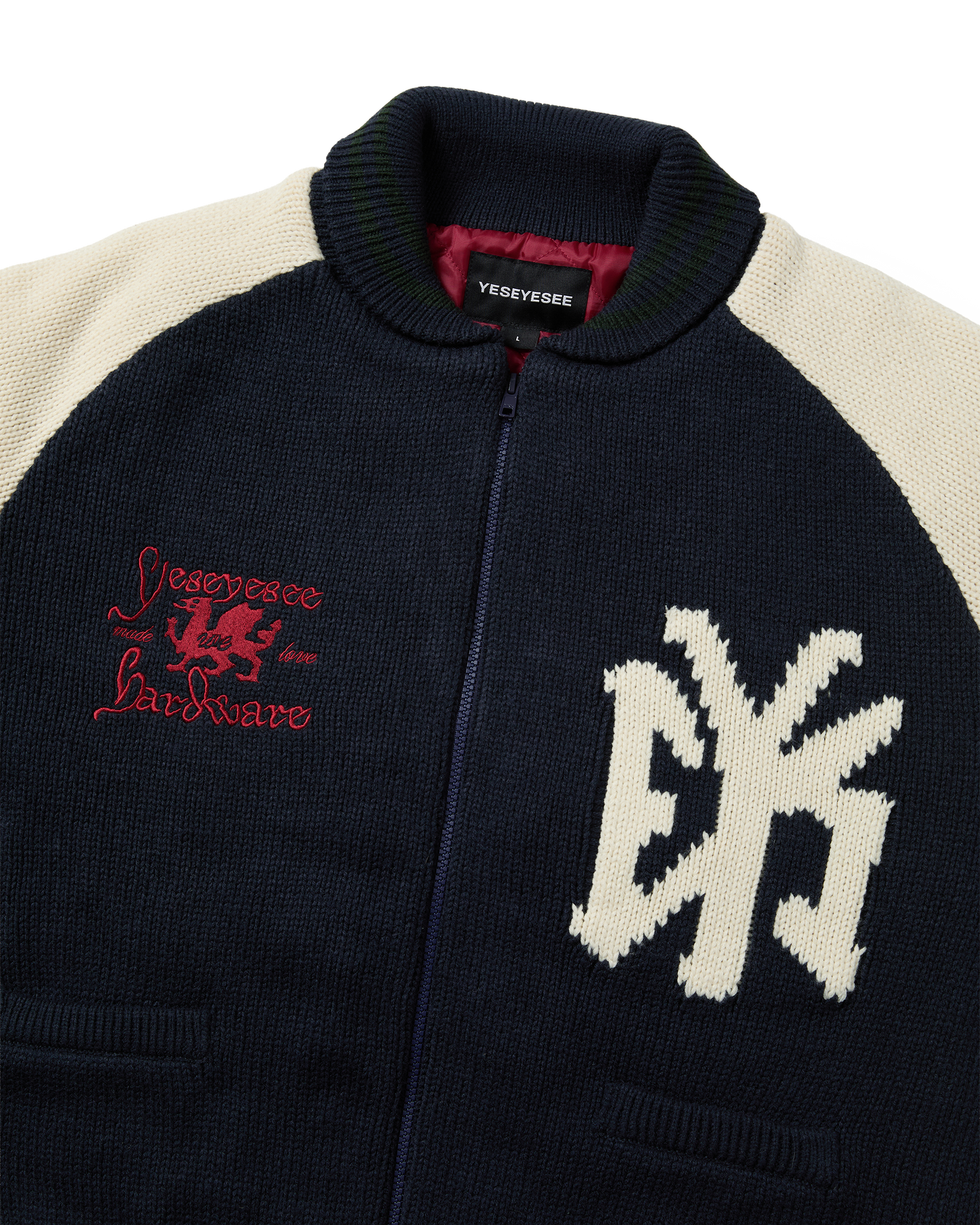 Raglan Knit Varsity Jacket