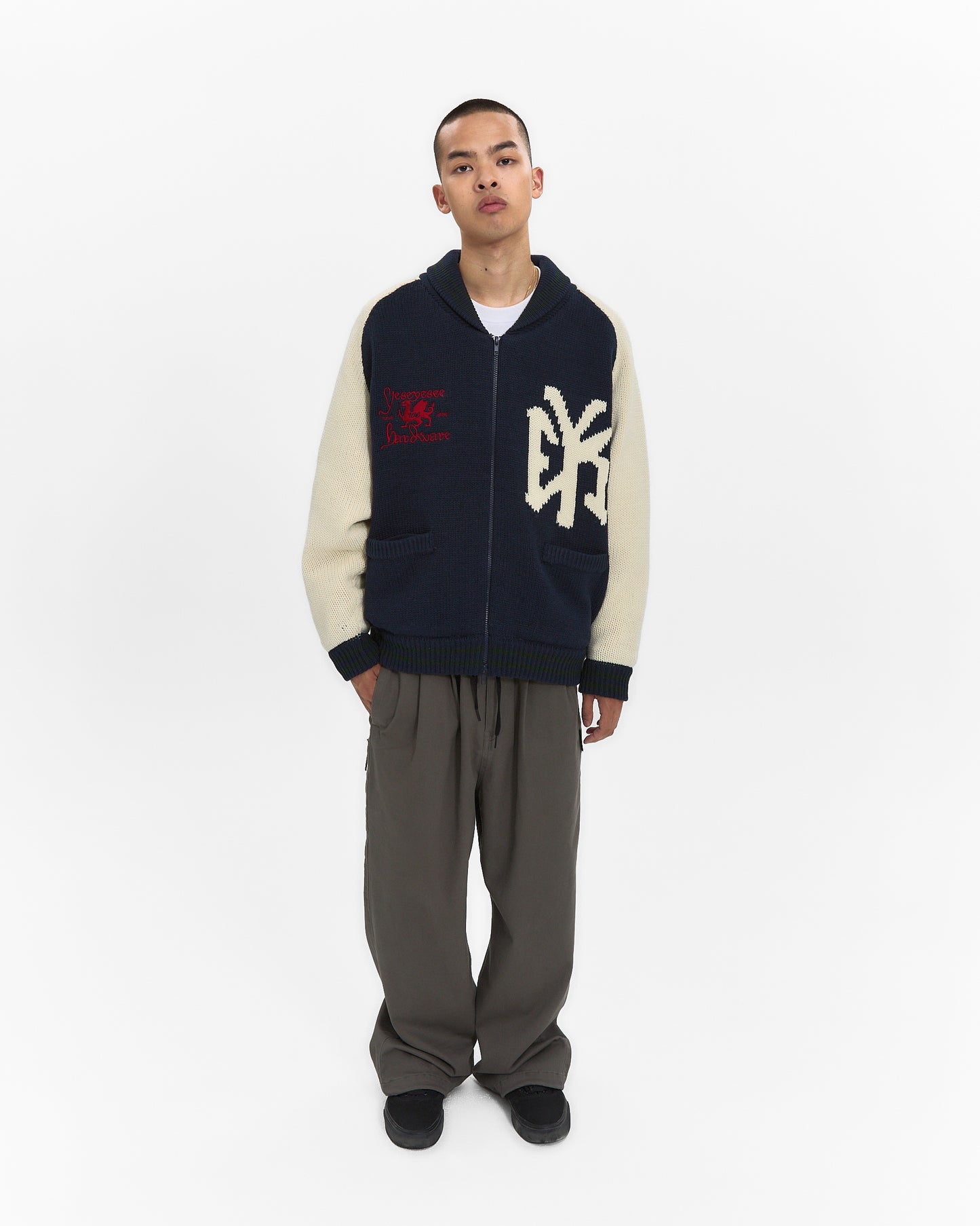 Raglan Knit Varsity Jacket