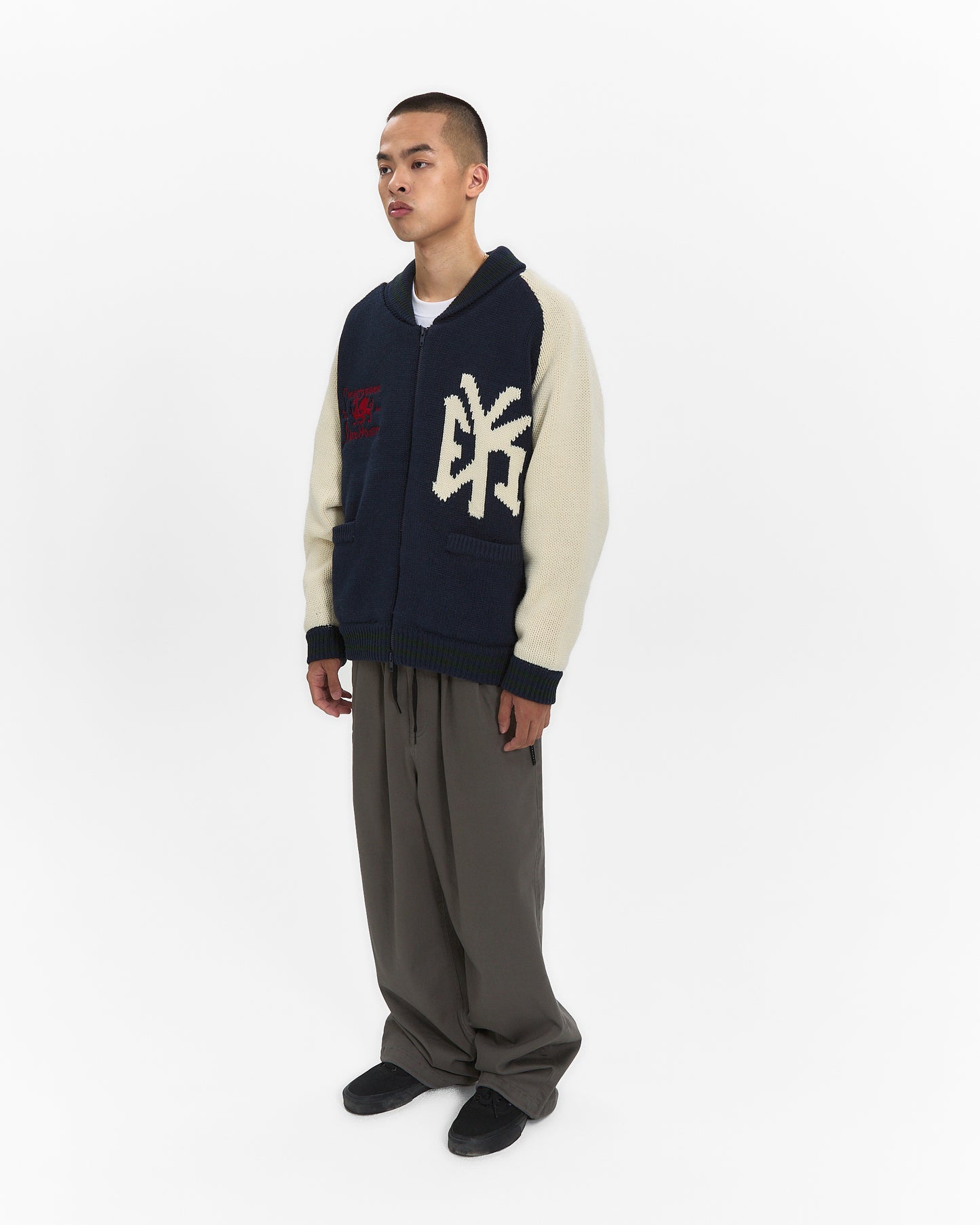 Raglan Knit Varsity Jacket