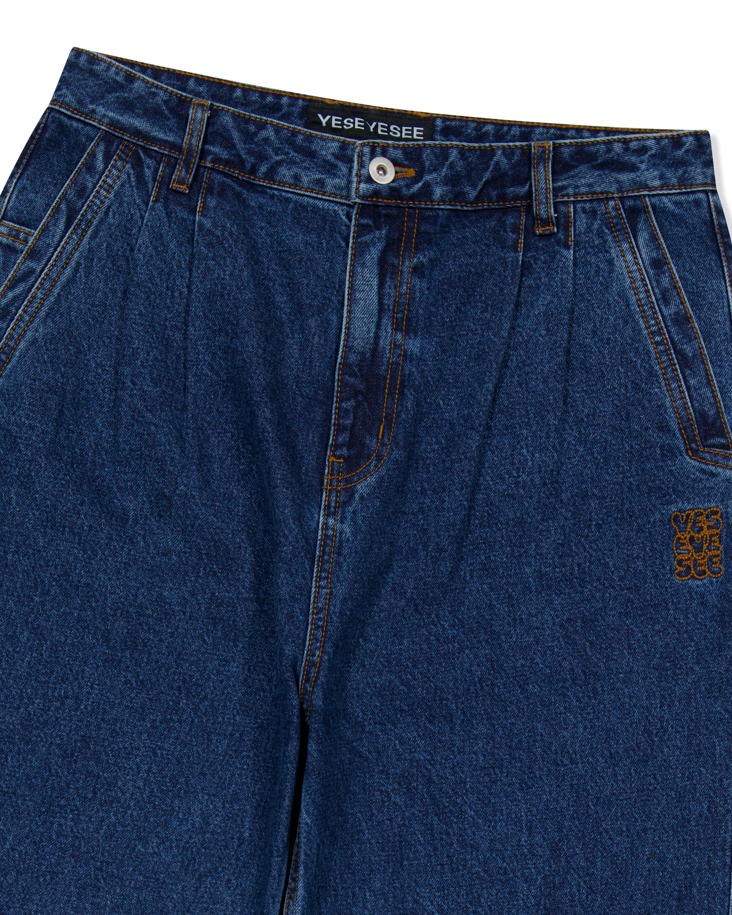 Two Tucked Denim Pants