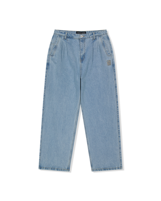Two Tucked Denim Pants