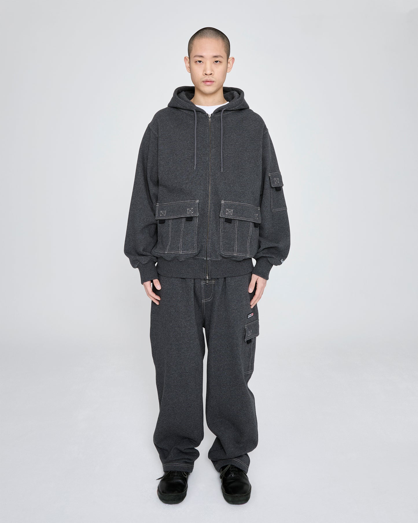 Y.E.S Stitch Pocket Zip up Hoodie