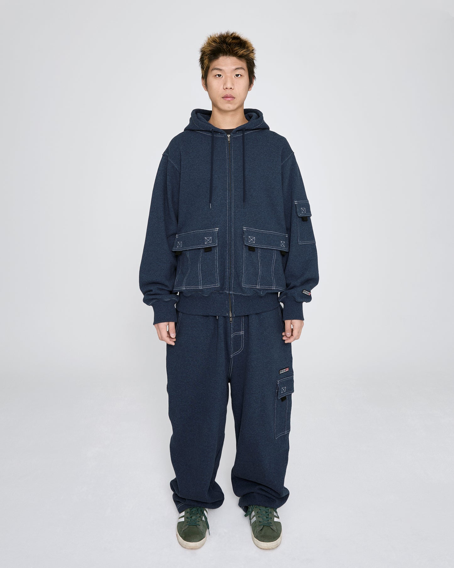 Y.E.S Stitch Pocket Zip up Hoodie