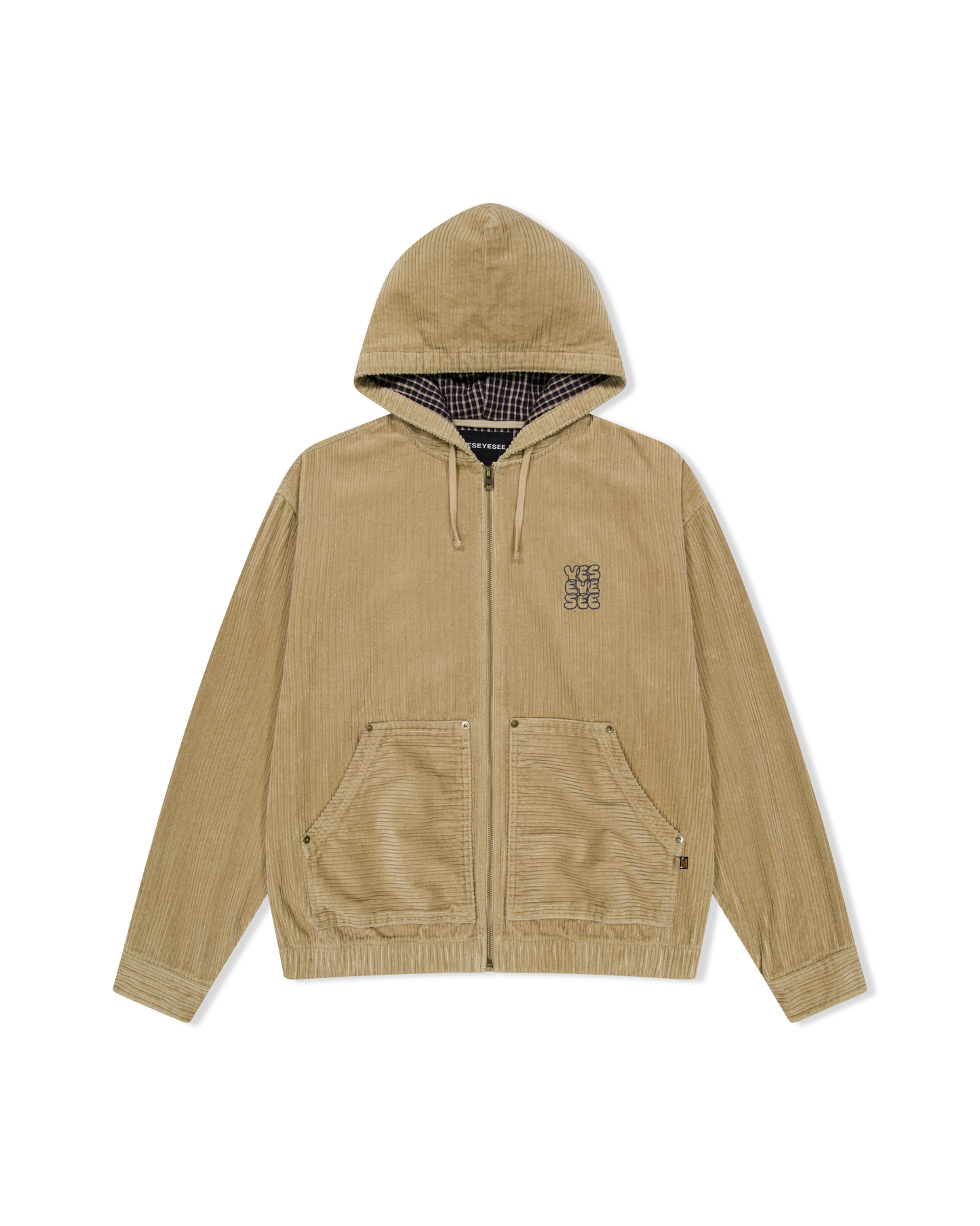 Corduroy Hooded Zip Jacket
