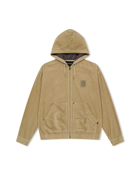 Corduroy Hooded Zip Jacket