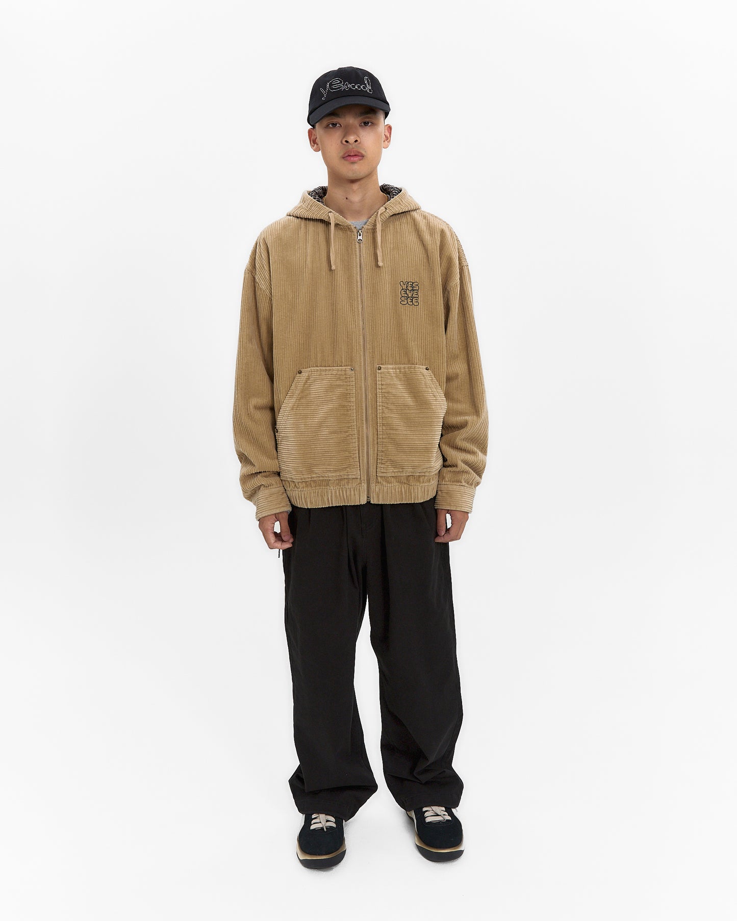 Corduroy Hooded Zip Jacket
