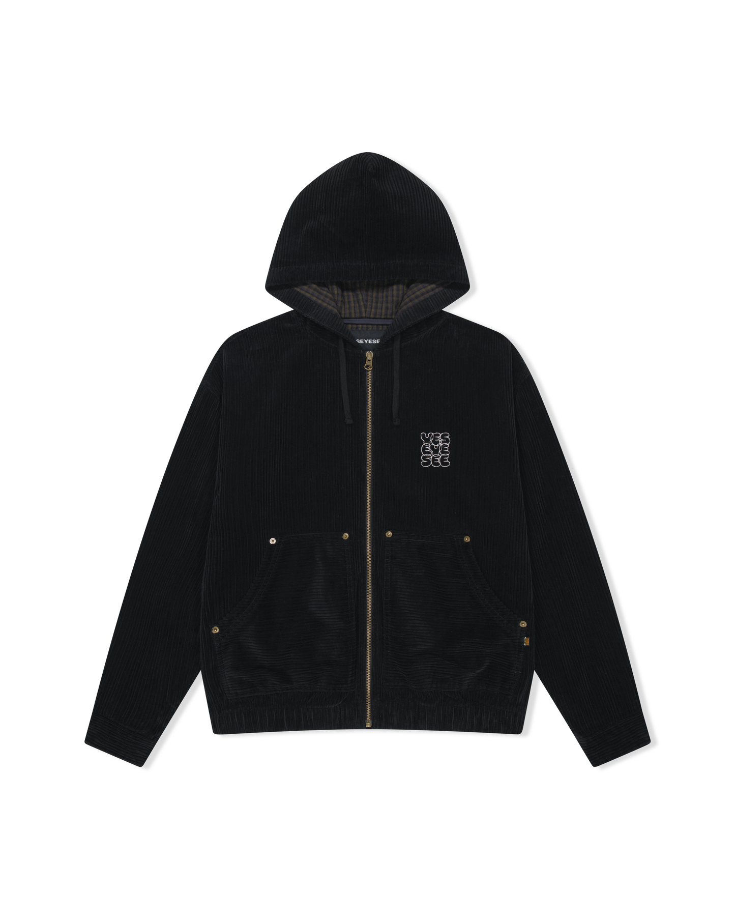 Corduroy Hooded Zip Jacket