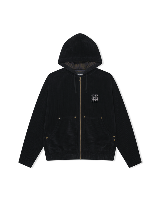 Corduroy Hooded Zip Jacket