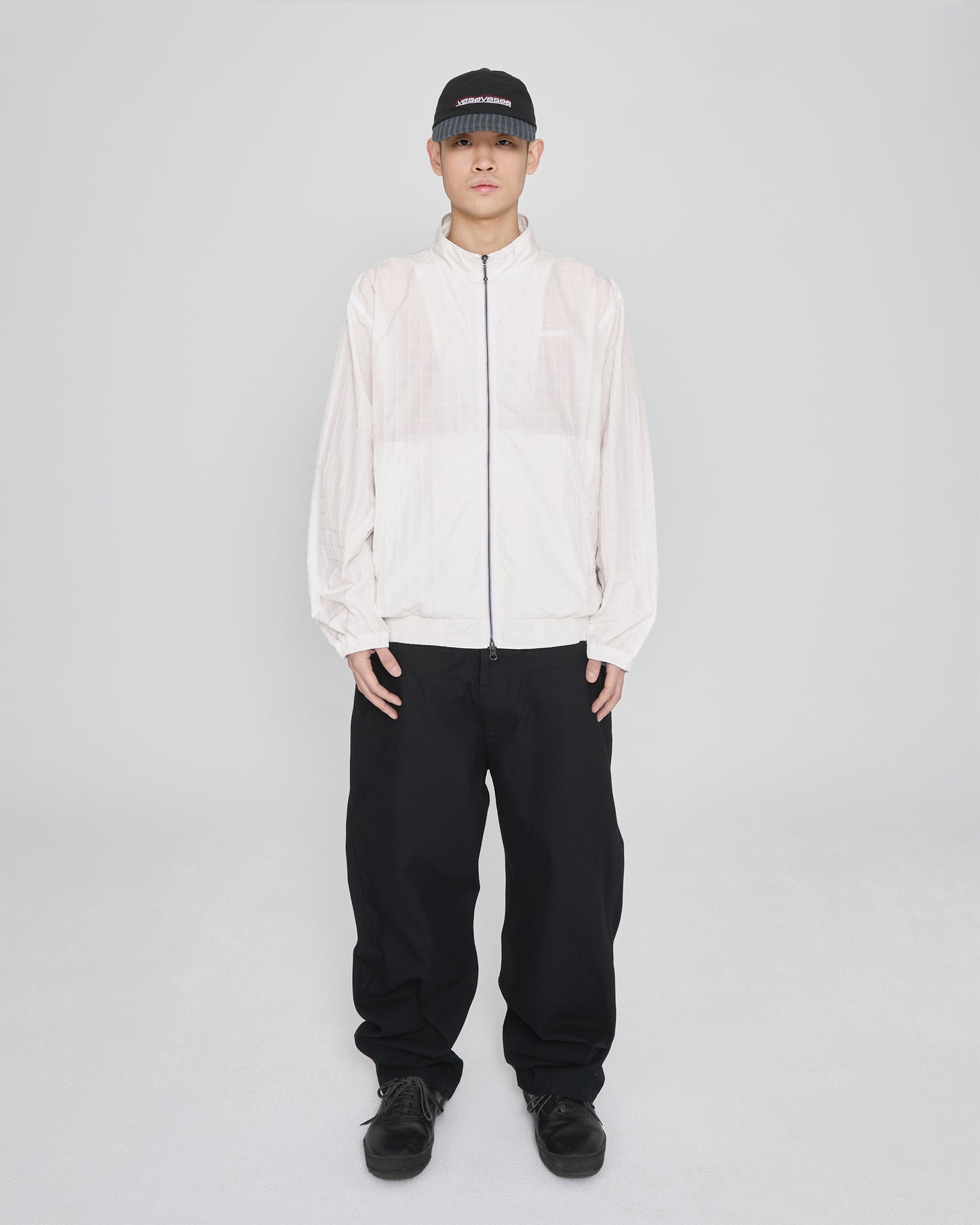 Windowpane Zip Blouson