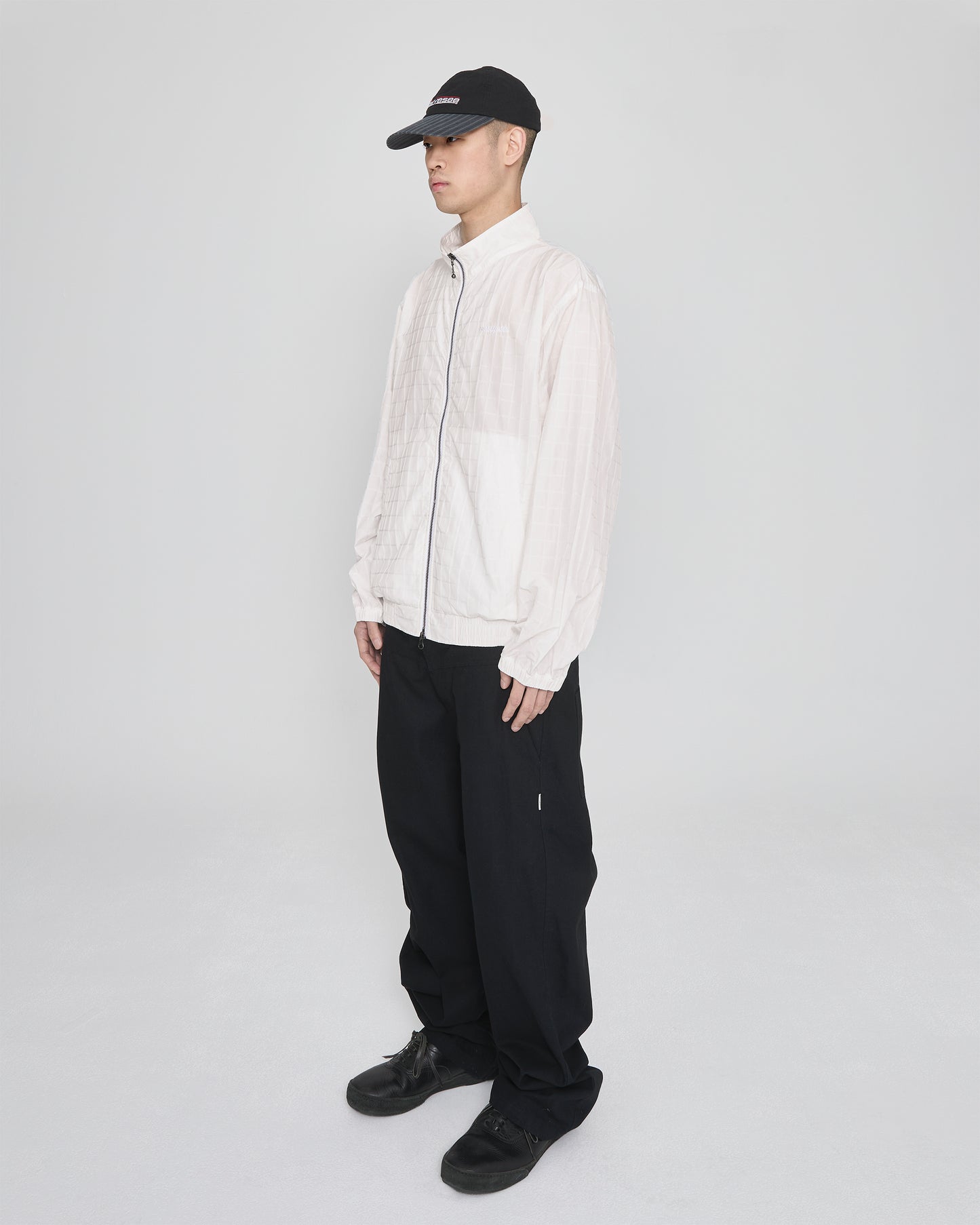 Windowpane Zip Blouson