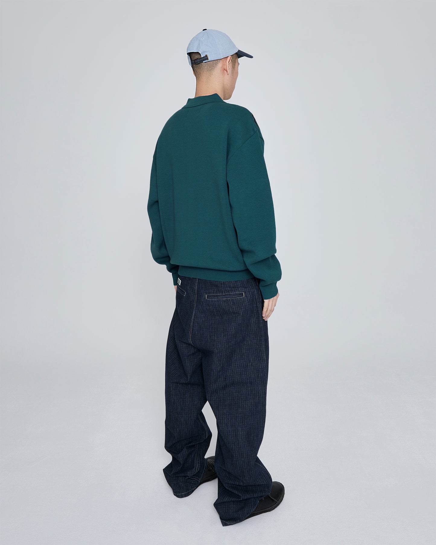 Knit Zip Up Polo Cardigan