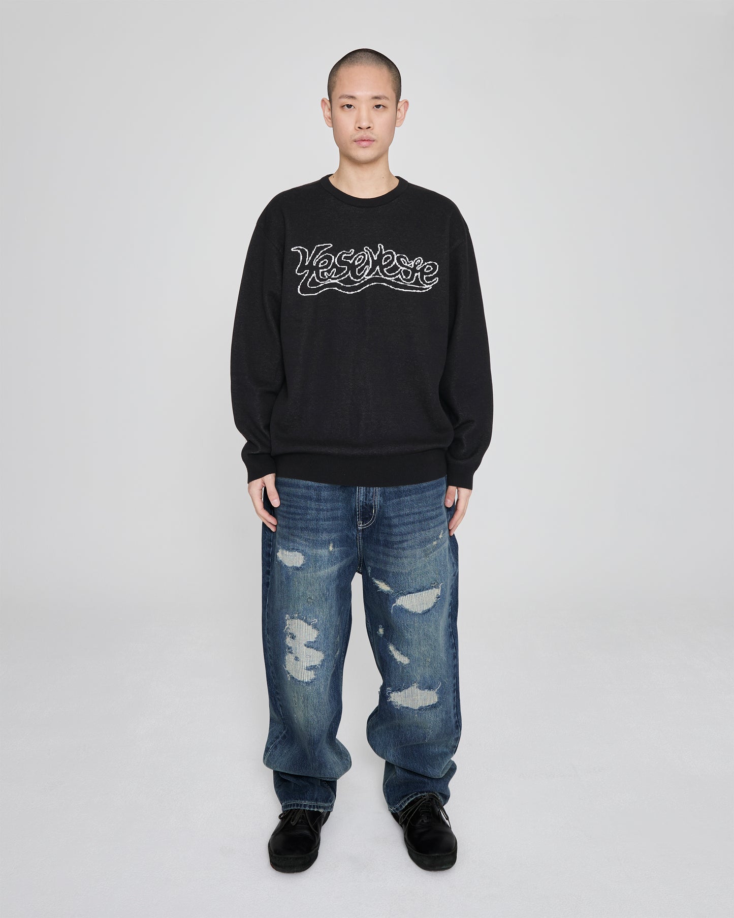Snail Logo Long Sleeve Knit Pullover