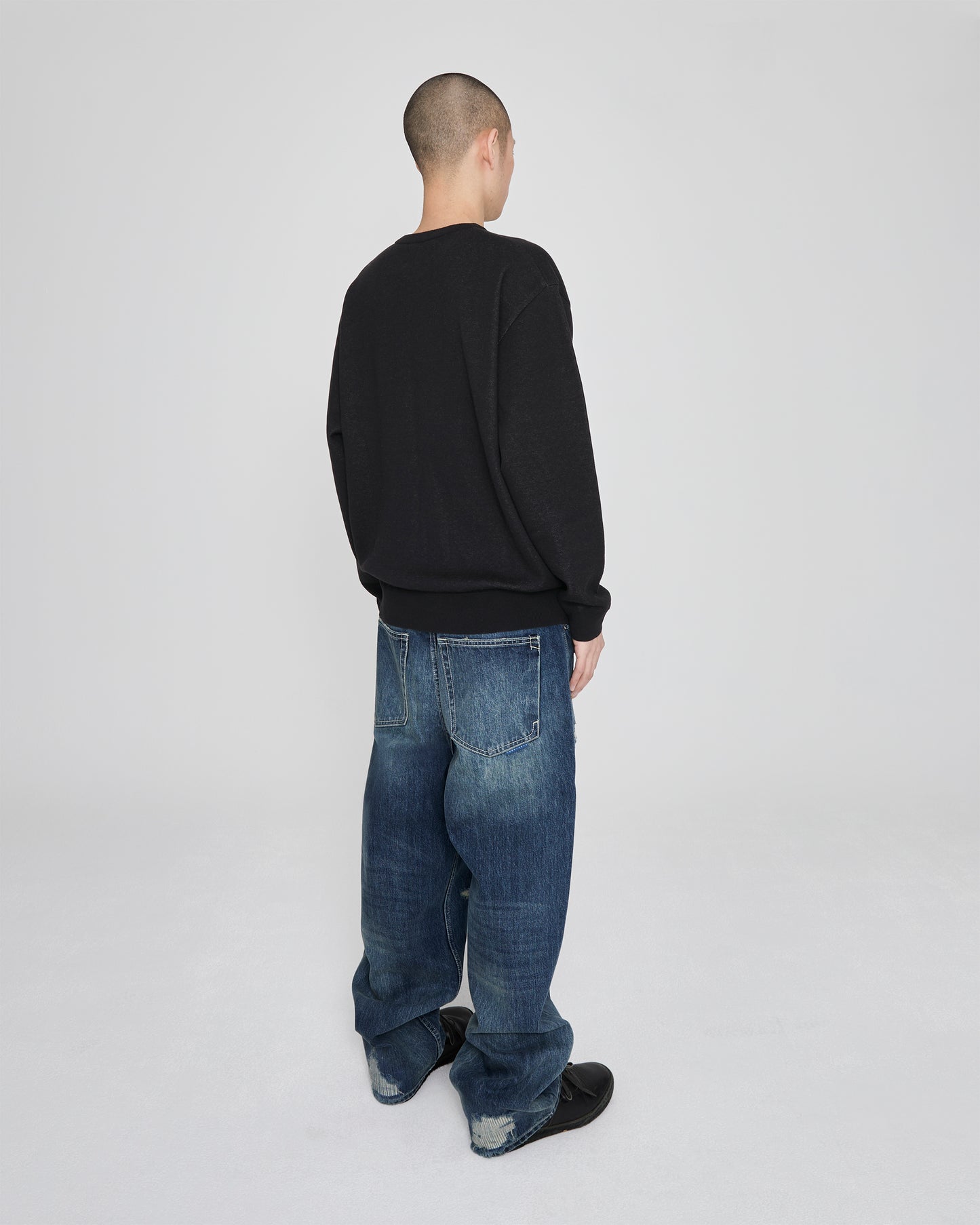 Distressed 5 Pockets Denim Pants