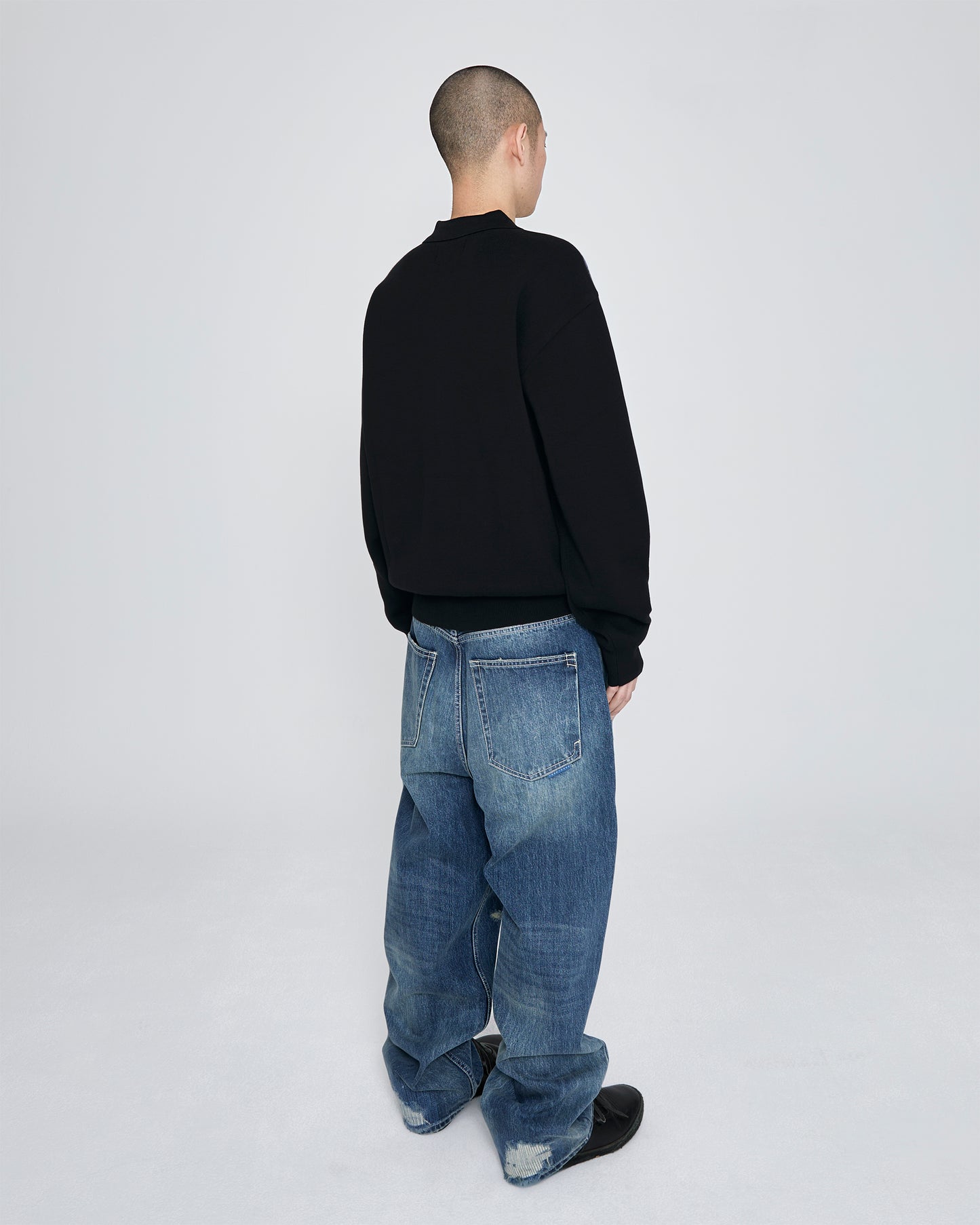 Knit Zip Up Polo Cardigan