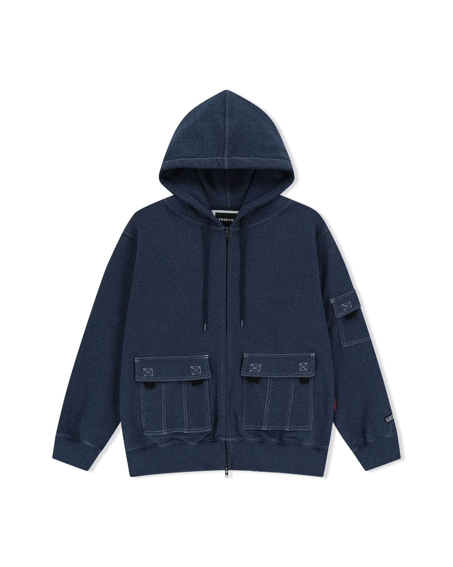 Y.E.S Stitch Pocket Zip up Hoodie