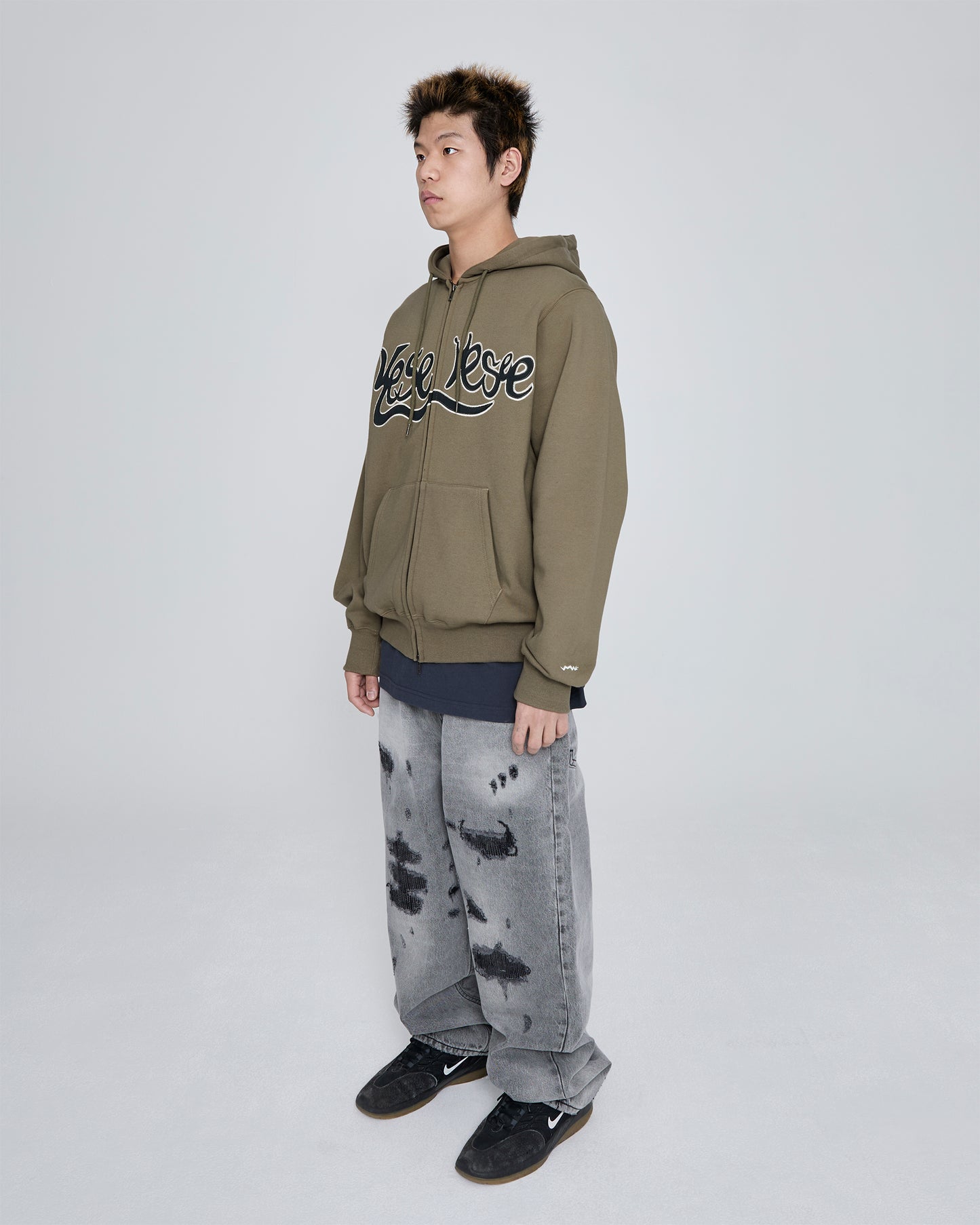 Y.E.S Snail Logo Zip-up Hoodie